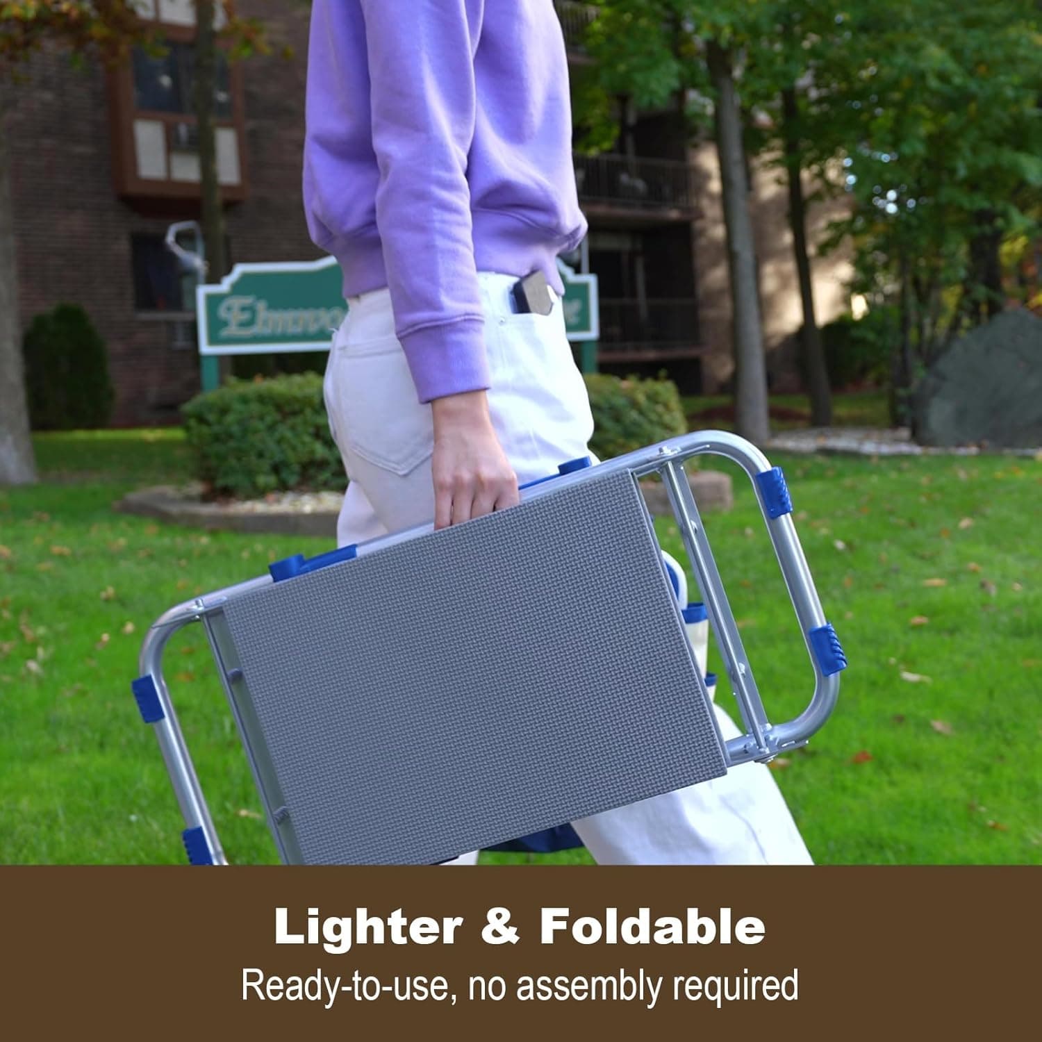 Aimerla K5 Foldable Kneeler Seat - Heavy Duty (Detachable Cloud Kneeler Pad) - Garden Stool - 2 Large Tool Bags - Portable Bench for Indoor &amp; Outdoor : Patio, Lawn &amp; Garden thumbnail 4