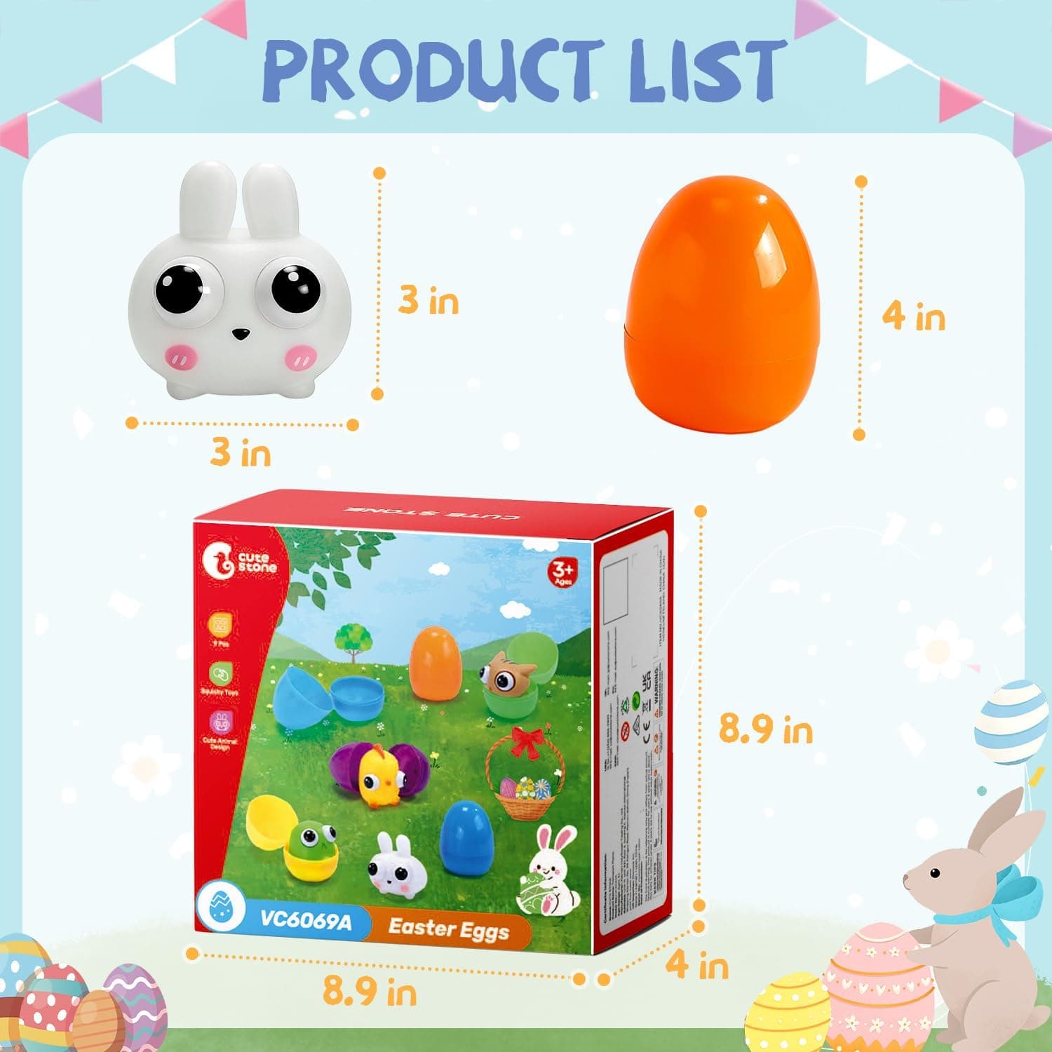 Easter Eggs Filled with Fidget Toys, 9 Pack thumbnail 5