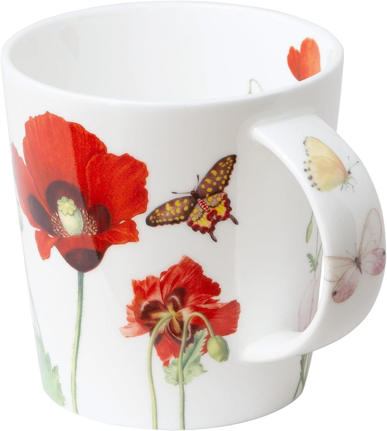 Grace Teaware Poppy Butterfly Bone China Coffee Cup thumbnail 2