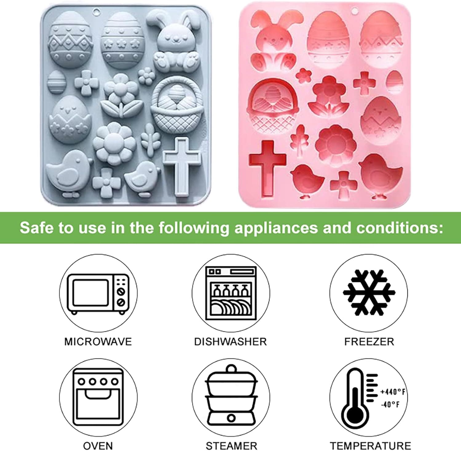 Easter Bunny Egg Chocolate Mold Set - 2 Pack thumbnail 4