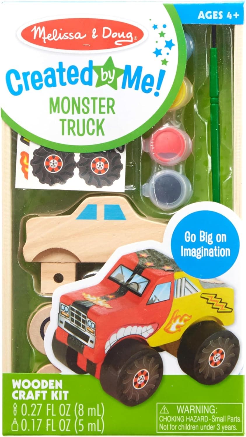 Melissa &amp; Doug Created by Me! Monster Truck Wooden Craft Kit : Melissa &amp; Doug: Toys &amp; Games — Easter Gifts gift idea
