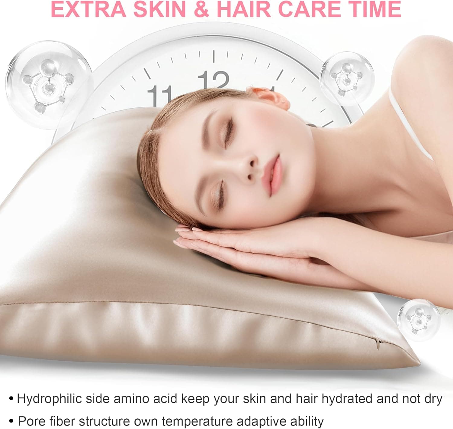 Mulberry Silk Pillowcase - Standard Size with Hidden Zipper thumbnail 3