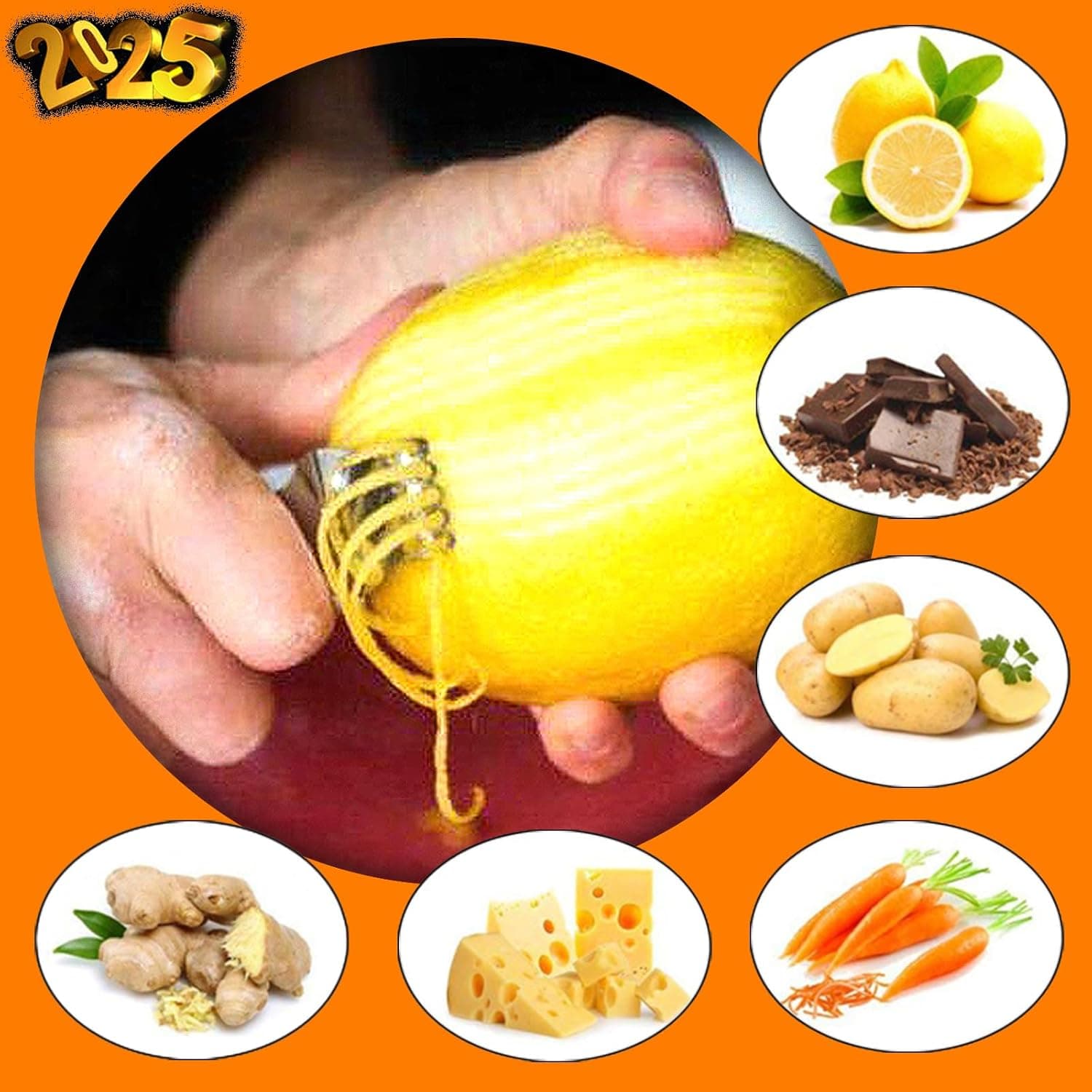 HAMOER Citrus Lemon Zester & Channel Knife Tool Set thumbnail 4