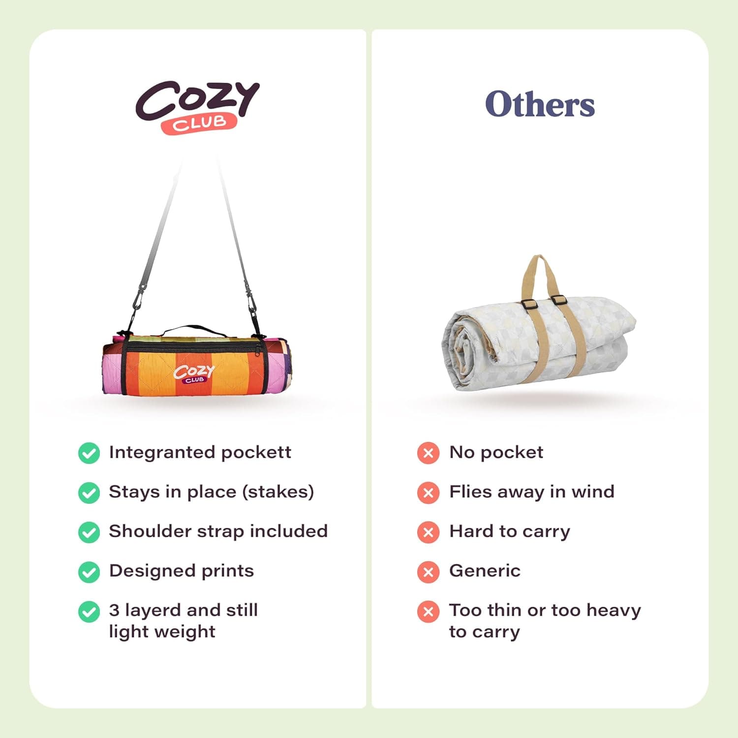 Cozy Club Waterproof Picnic Blanket thumbnail 2