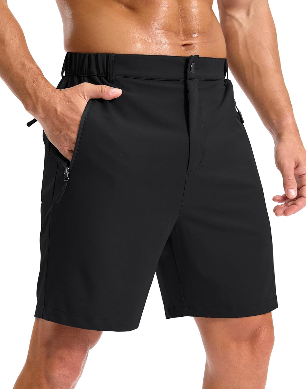 Pudolla Men's Hiking Shorts - Quick Dry with 3 Zipper Pockets image 1