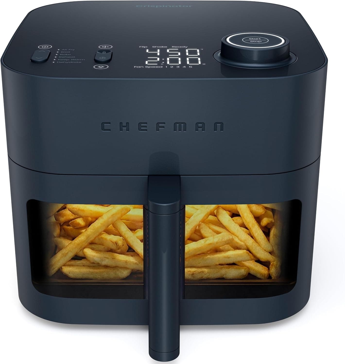 Chefman Crispinator Air Fryer 6-in-1 with 8 Qt capacity, 450°F Max Temp with TurboFry Pro Technology for Fast and Even Results, Viewing Window, Nonstick Ceramic Basket : Home &amp; Kitchen — Spring Gift Ideas gift idea