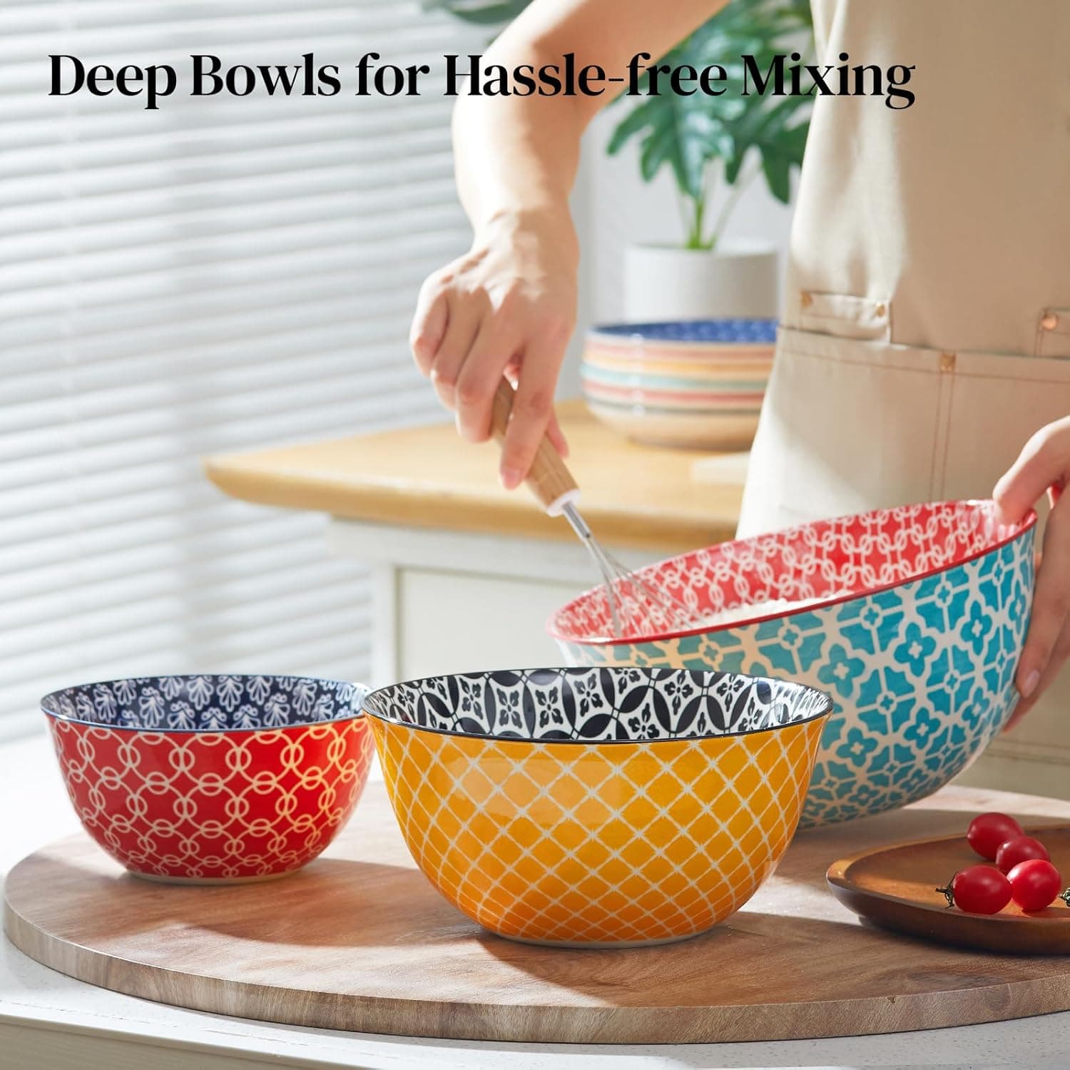 DOWAN Ceramic Mixing Bowls Set of 3 thumbnail 3