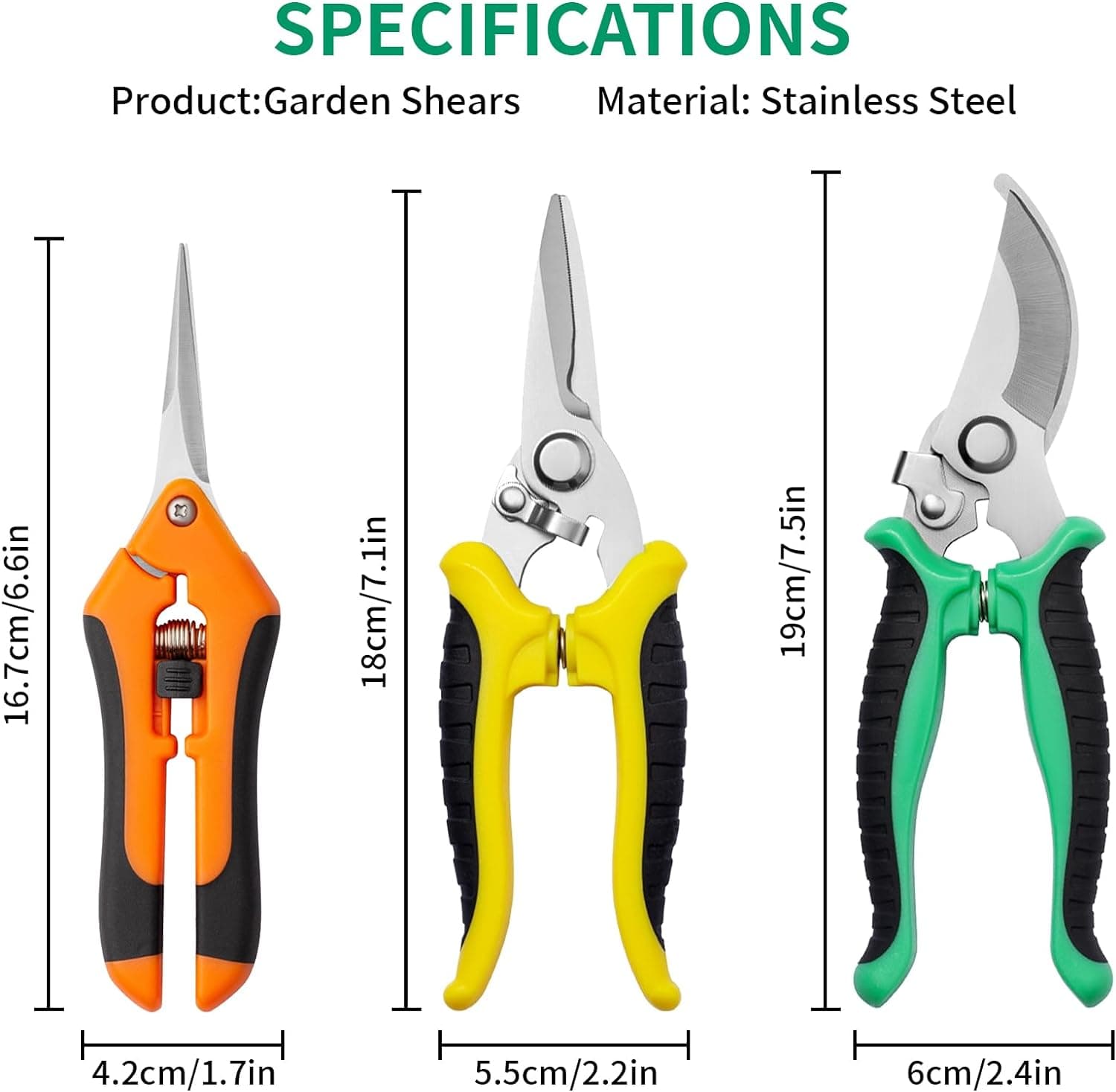 Garden Pruning Shears 3 Pack thumbnail 3