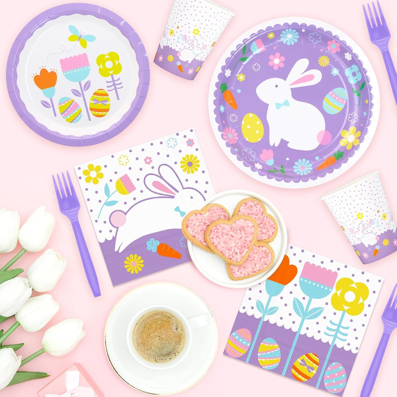 Bunny Hop Easter Party Disposable Tableware Set for 24 thumbnail 4