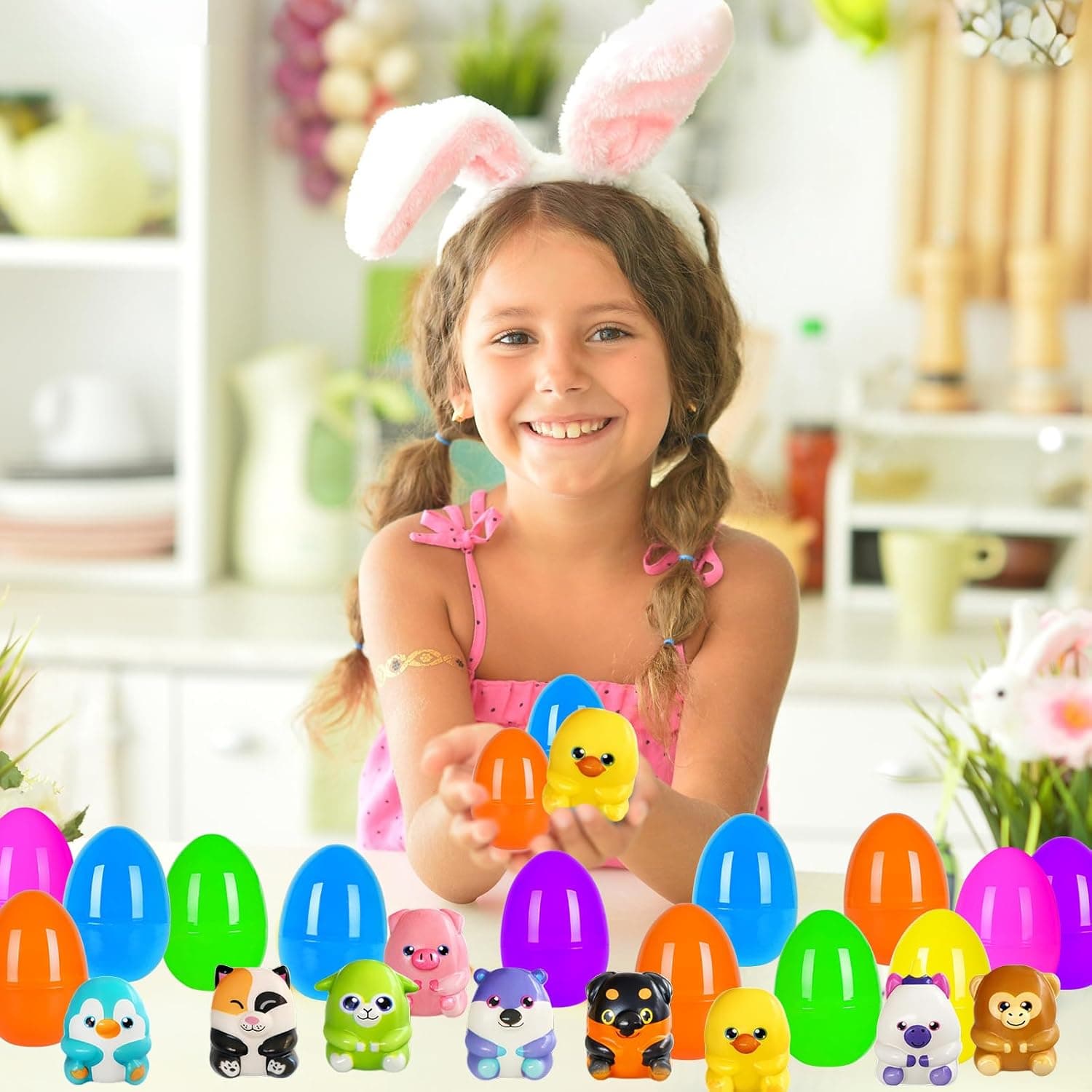 ZICZLI 24 Pack Easter Eggs Filled Slow Squishy Toys, Mini Animal Squishy Egg Fillers for Kids Easter Egg Hunt Filling Treats Classroom Prizes Basket Stuffers Easter Party Favors : Toys &amp; Games thumbnail 5