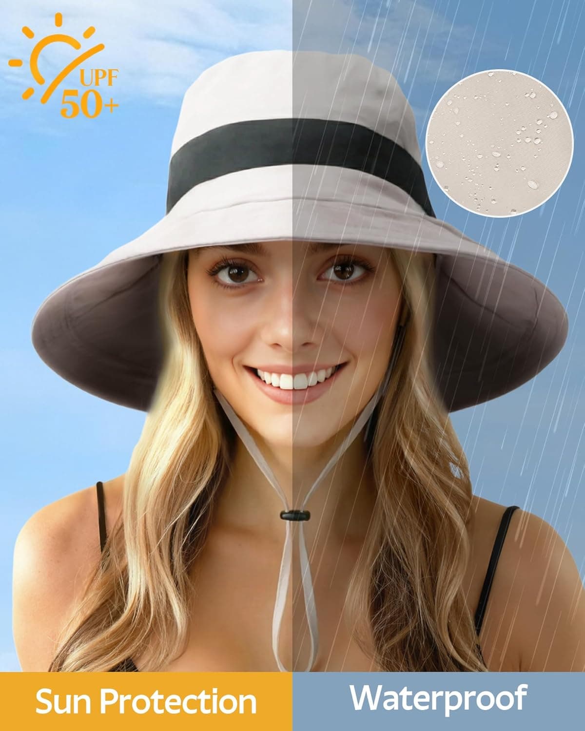 Senker Fashion Sun Hat with Ponytail Opening - UV Protection & Waterproof thumbnail 5
