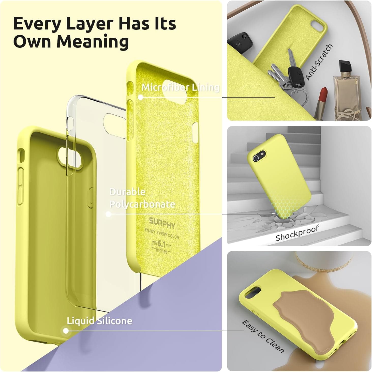 SURPHY Liquid Silicone iPhone Case - iPhone SE, 8, 7 thumbnail 5