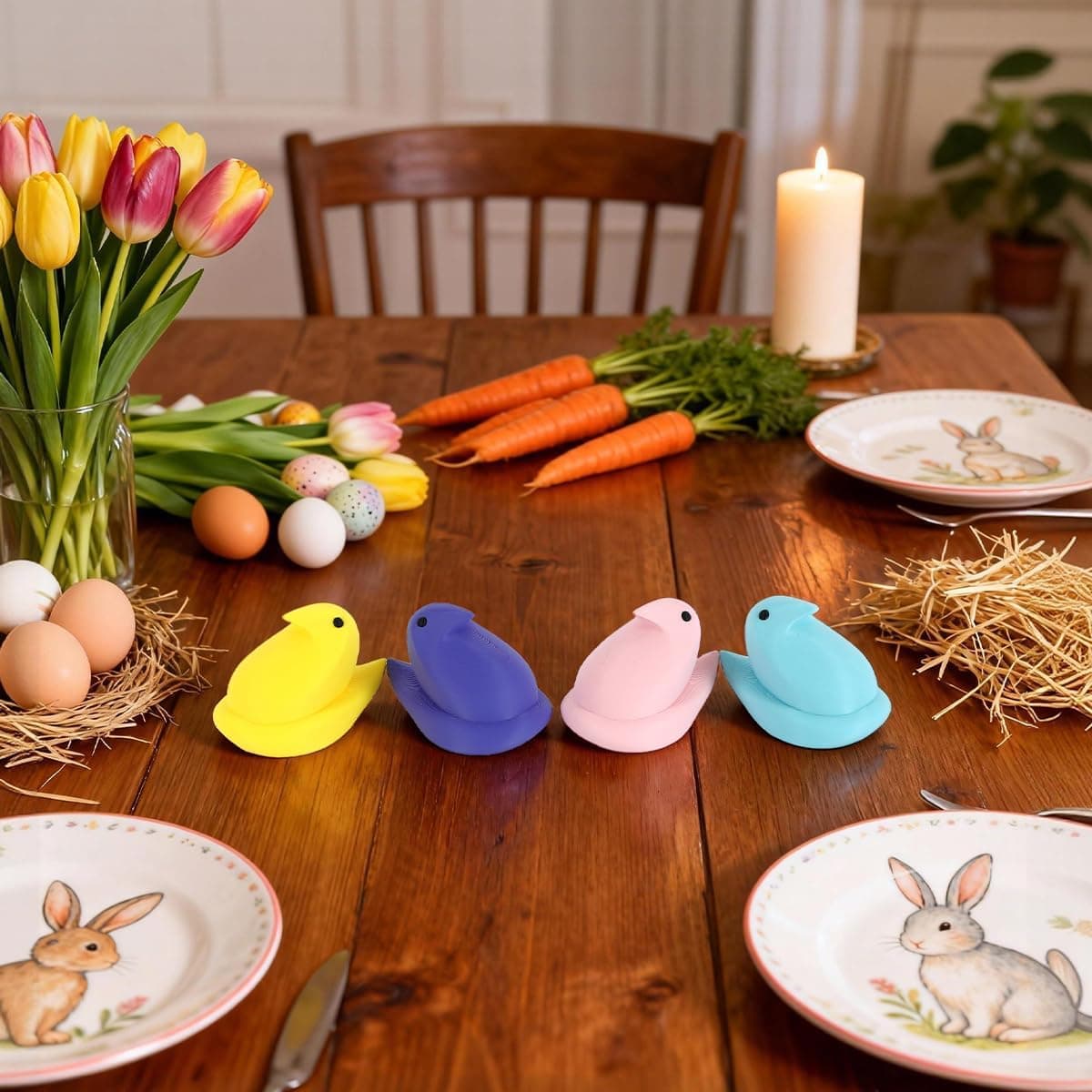 DAZONGE Easter Decor Peep Chick Figurines - Set of 4 thumbnail 5