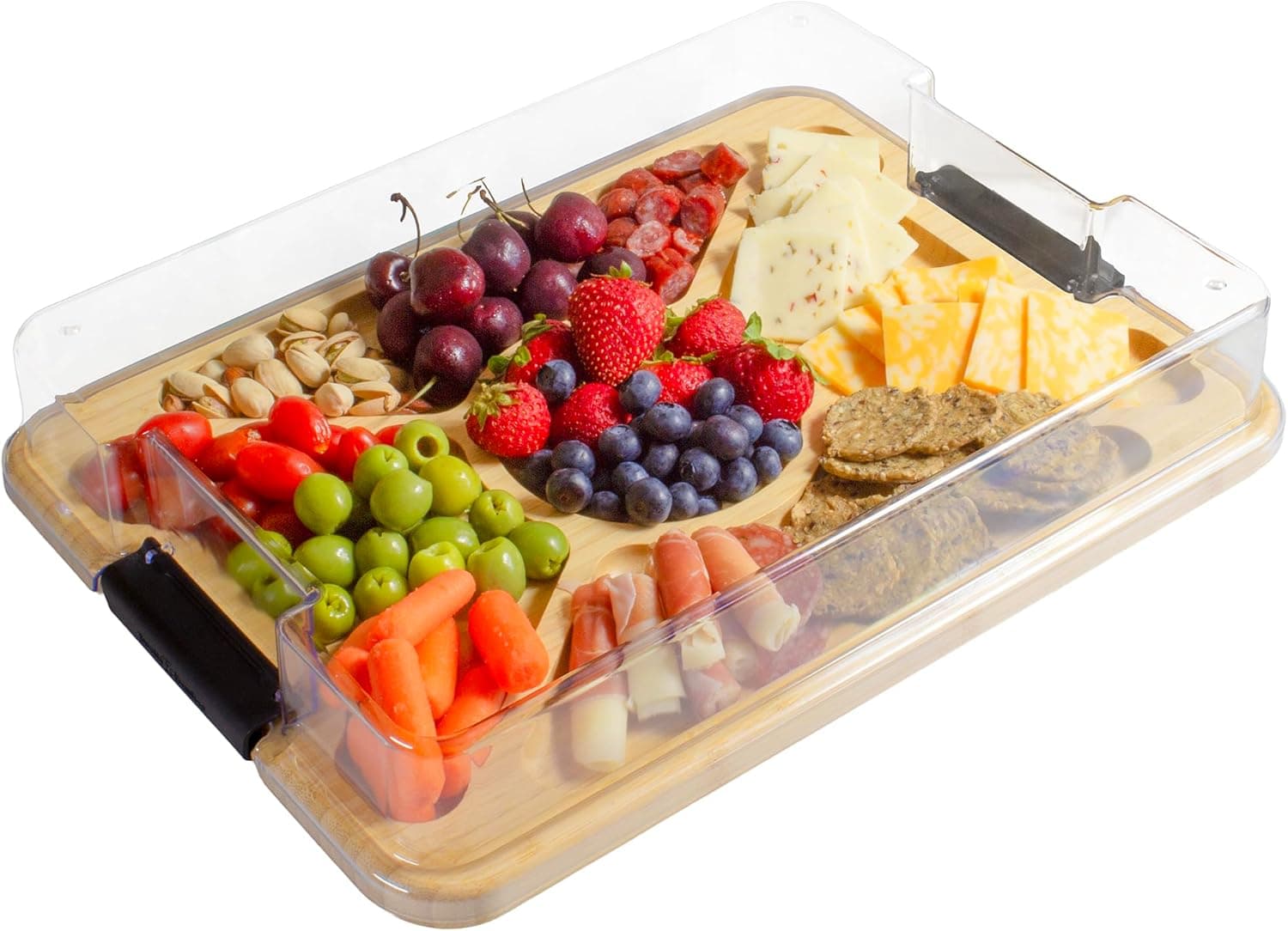 Totally Bamboo Flip, Serve & Store Charcuterie Board with Lid image 1
