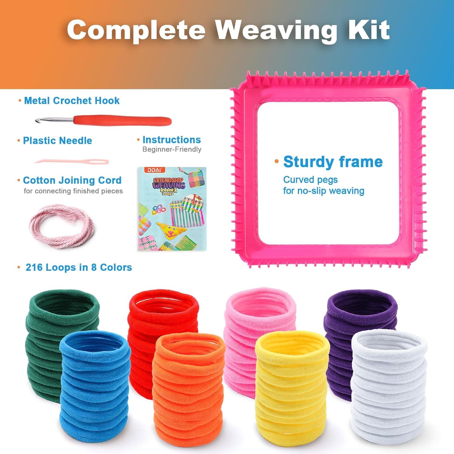 DDAI Weaving Loom Craft Kit for Kids Ages 6-12 thumbnail 3