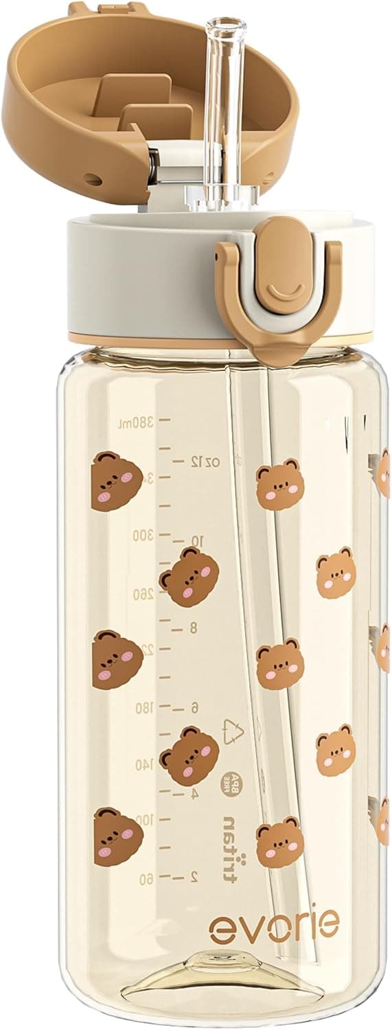 Evorie Tritan Kids Water Bottle with Straw - 13oz Honey Bear — Spring Gift Ideas gift idea