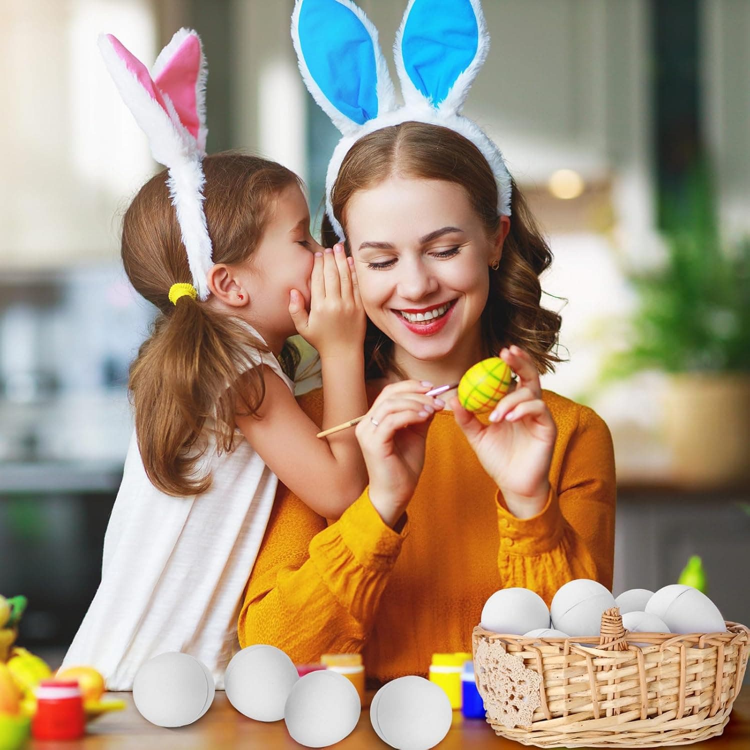 Motionchic 50 Pcs Paintable Paper Mache Easter Eggs thumbnail 5