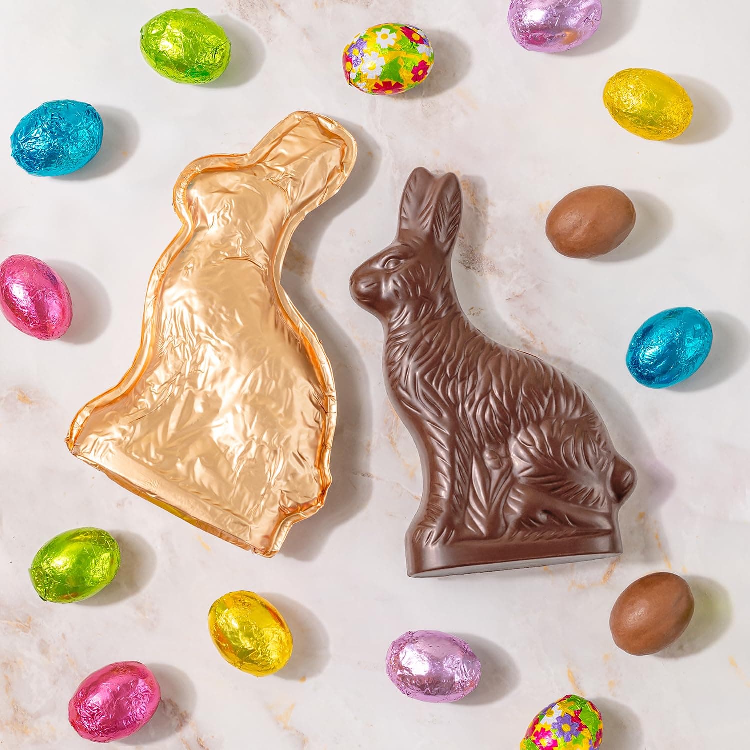 Easter Chocolate Gift Egg with Foiled Bunny & Chocolate Eggs by Bonnie and Pop thumbnail 2