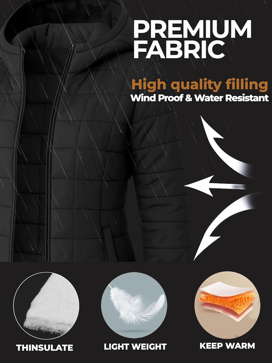 URBAN BUCK Packable Puffer Jacket for Women thumbnail 4