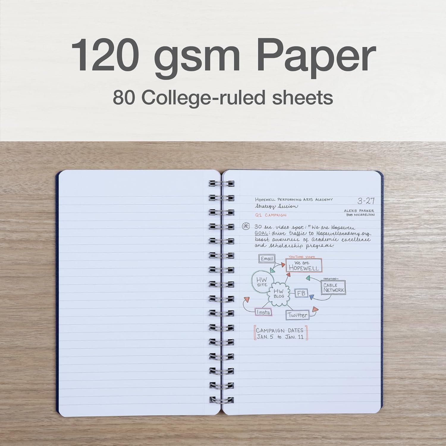 Oxford Poly Spiral Notebooks, Small 5.7" x 8.5" Book, Thick Poly Cover, White Paper, College Rule, 80 Sheets/160 Pages, Jewel Tones, 4 Pack (69720) : Office Products thumbnail 4