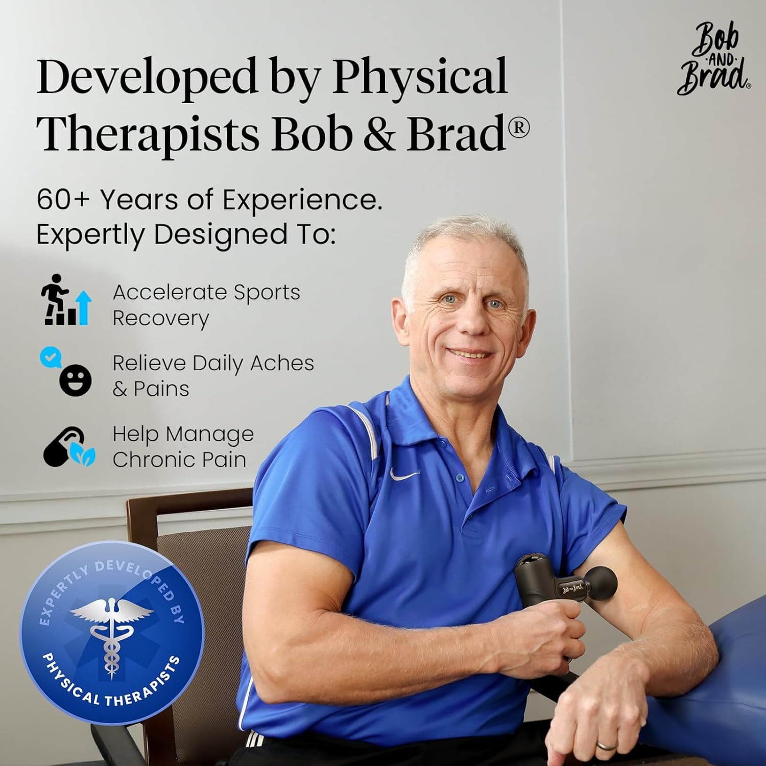 BOB AND BRAD Q2 Mini Massage Gun, Pocket-Sized Deep Tissue Massager Gun, Portable Percussion Muscle Massager Gun, Ultra Small &amp; Quiet Muscle Massage Gun for Muscle Recovery with Carry Case : Health &amp; Household thumbnail 2