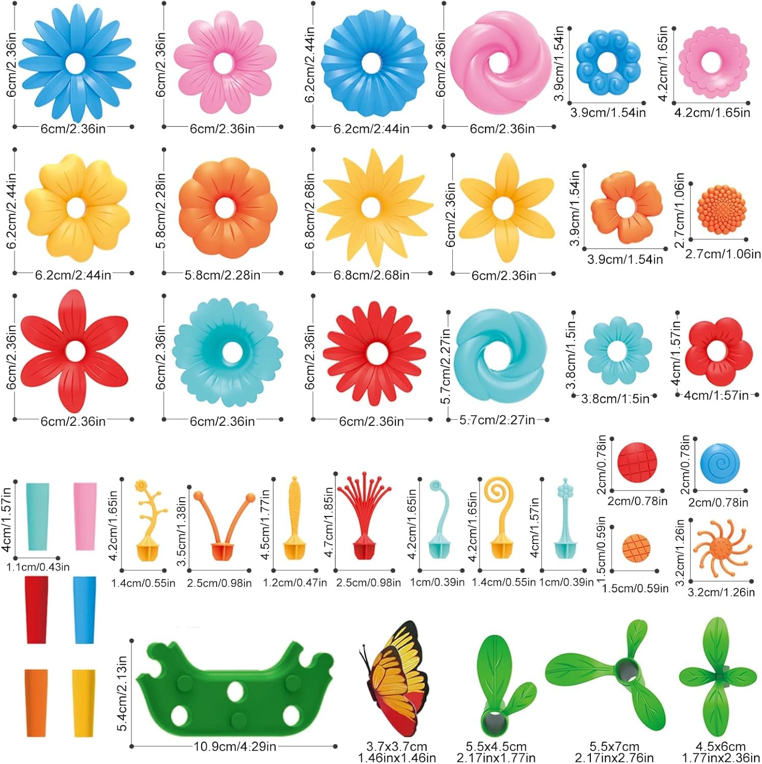 SpringFlower Toys for Girls 3 4 5 6 7 Years Old, Flower Garden Building Kit with Storage case,Educational STEM Toy and Preschool Garden Play Set for Toddlers, for Kids,148pcs : Toys &amp; Games thumbnail 3