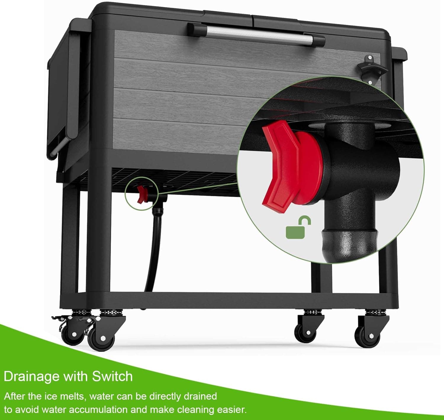 104 Quart Rolling Ice Chest with Wheels thumbnail 4