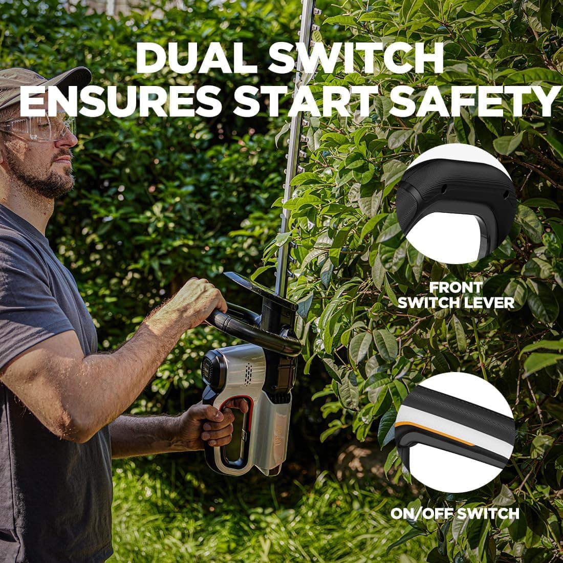 Litheli 20V Cordless Hedge Trimmer with 2.0Ah Battery thumbnail 4