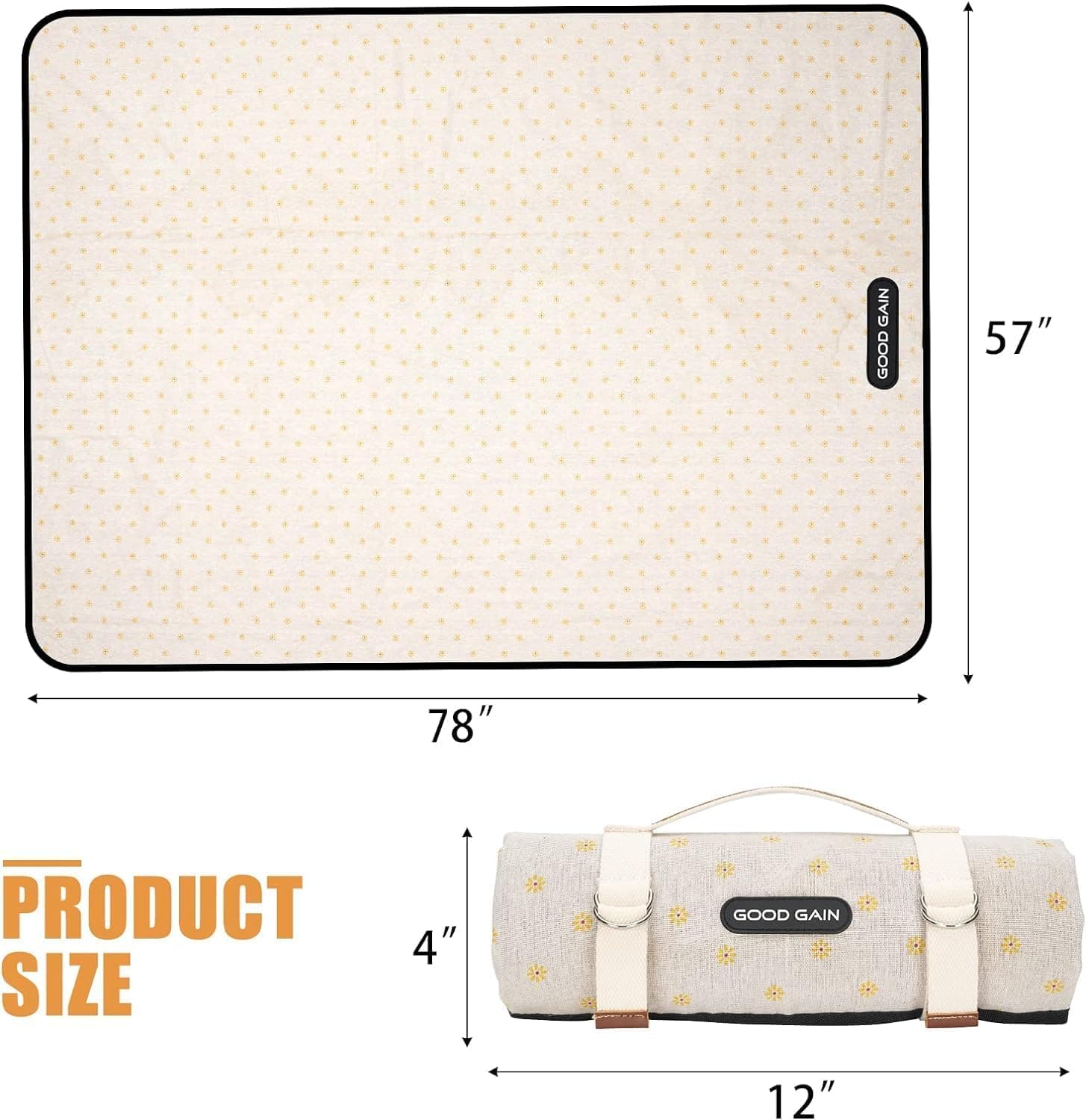 Waterproof Sand-Free Picnic Blanket with Carry Strap thumbnail 5