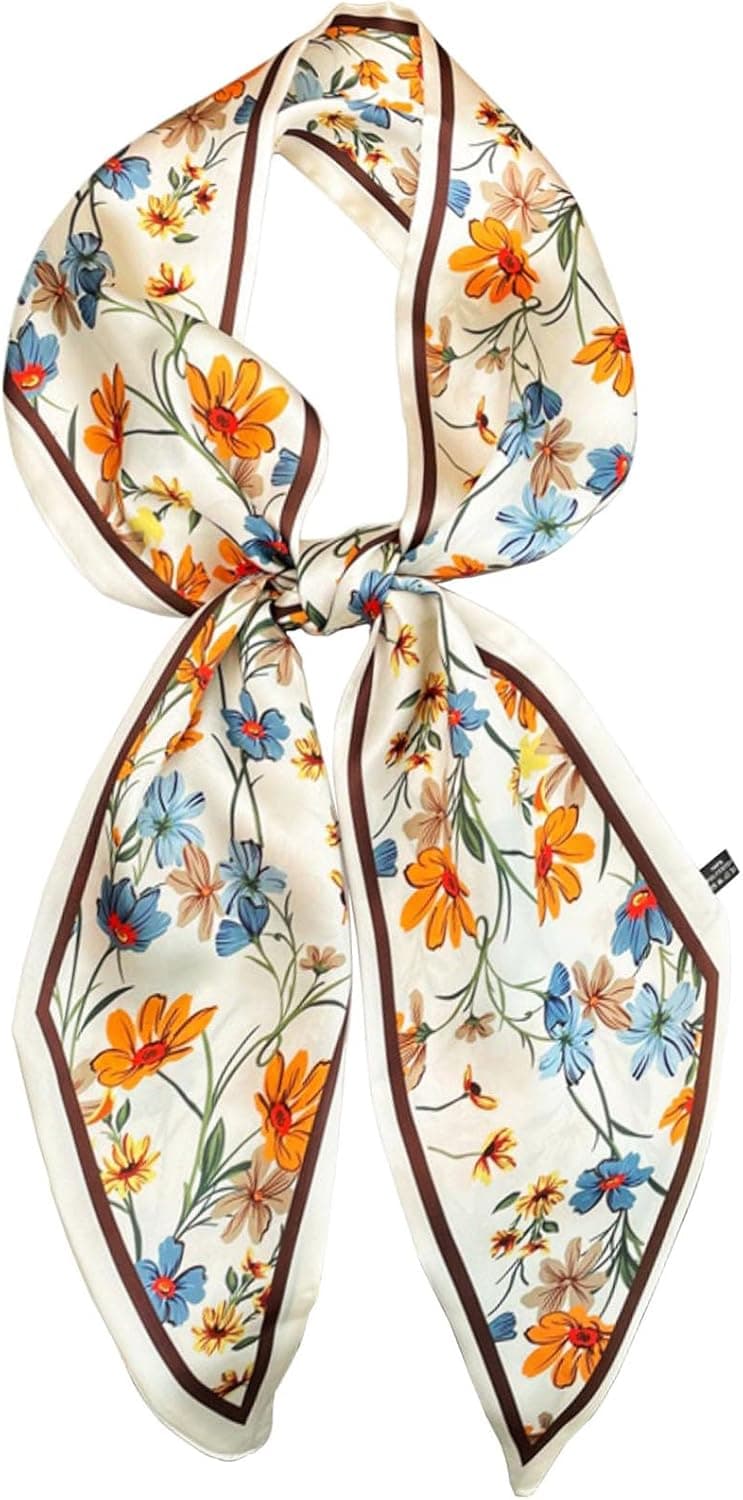 kcctoo 59" Mulberry Silk Like Head Scarf Women image 1