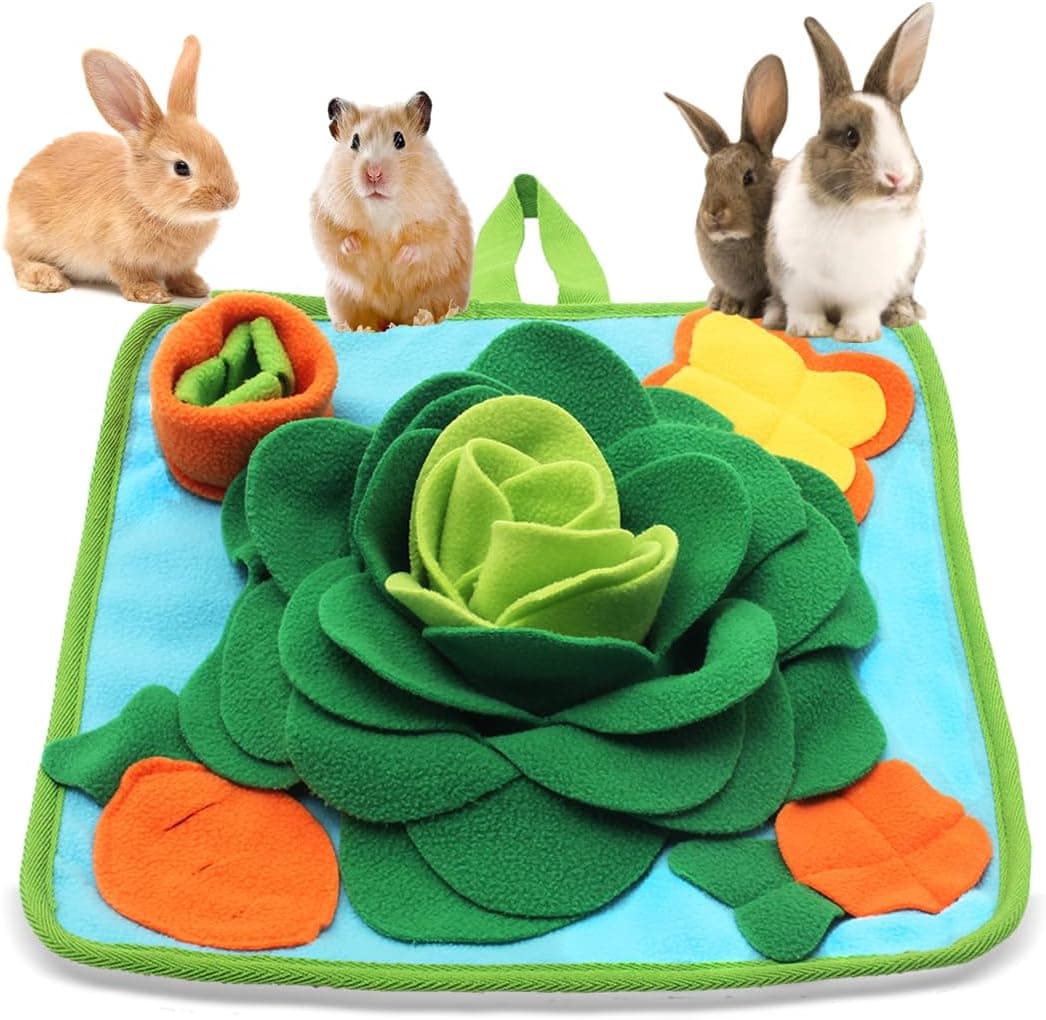 Rabbit Foraging Mat Snuffle Mat for Small Animals in Pink thumbnail 5