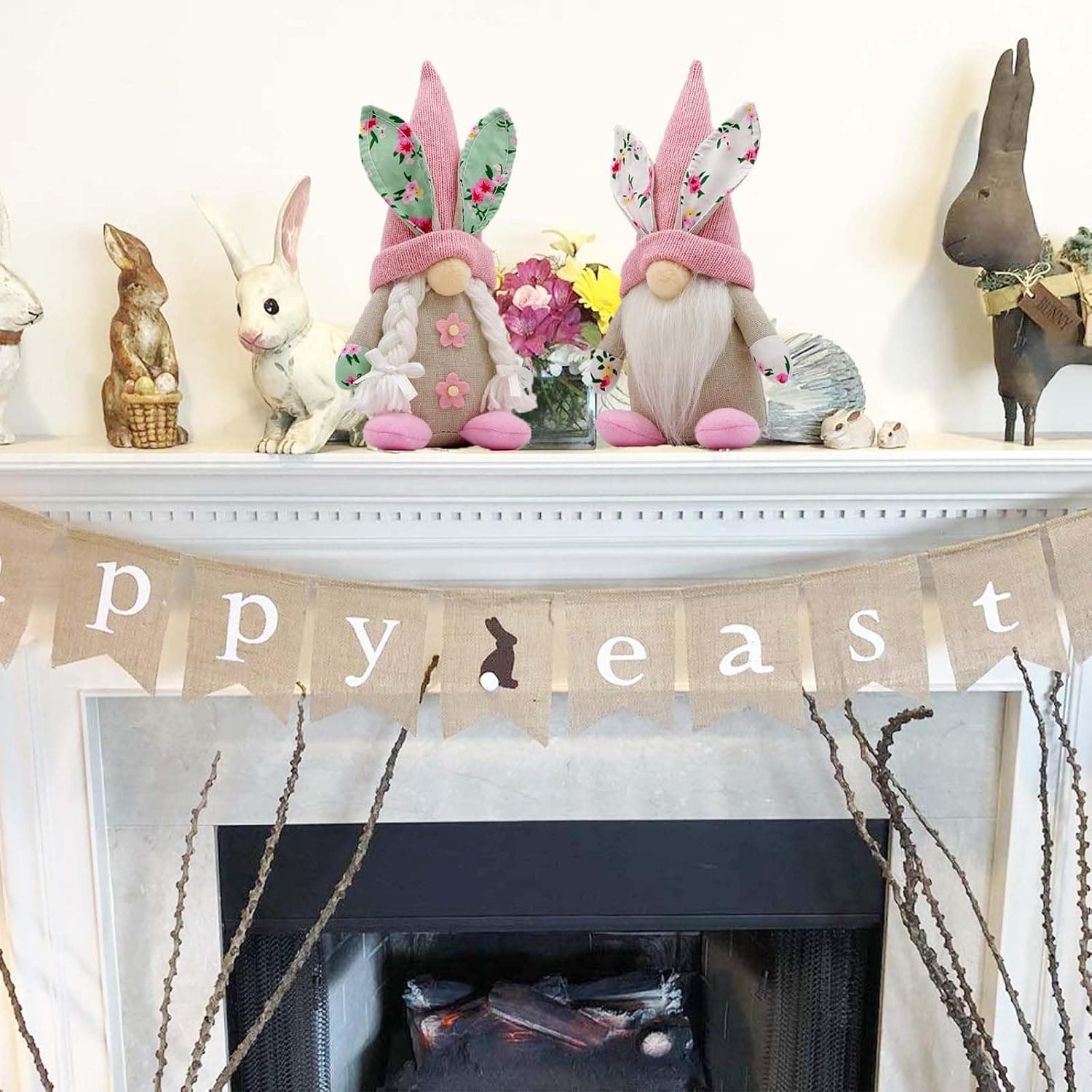 Easter Gnomes Plush Decorations - Set of 2 Swedish Tomte Elf Dolls thumbnail 5