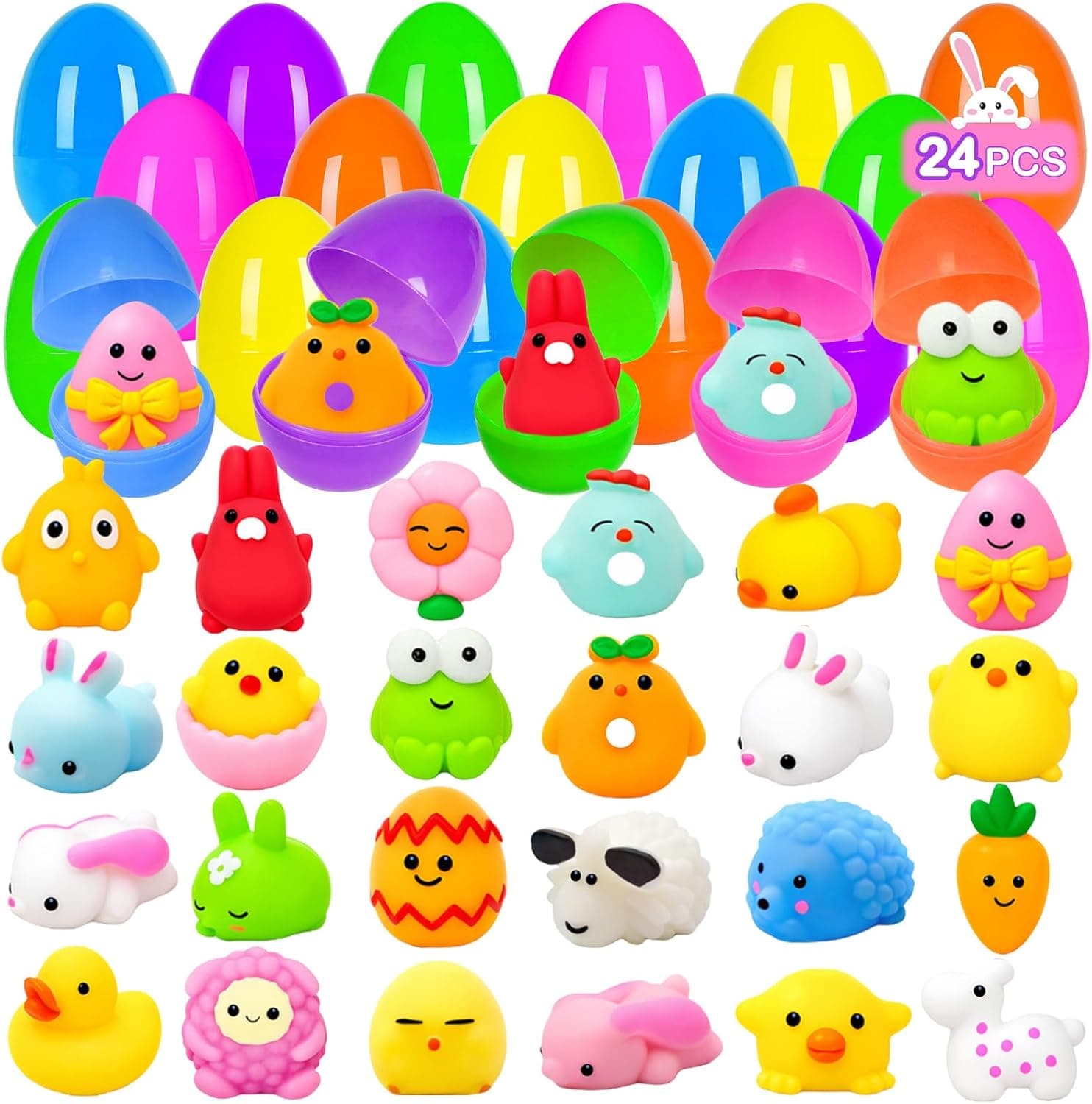 ZICZLI 24 Pack Easter Egg Mochi Squishies Toys image 1