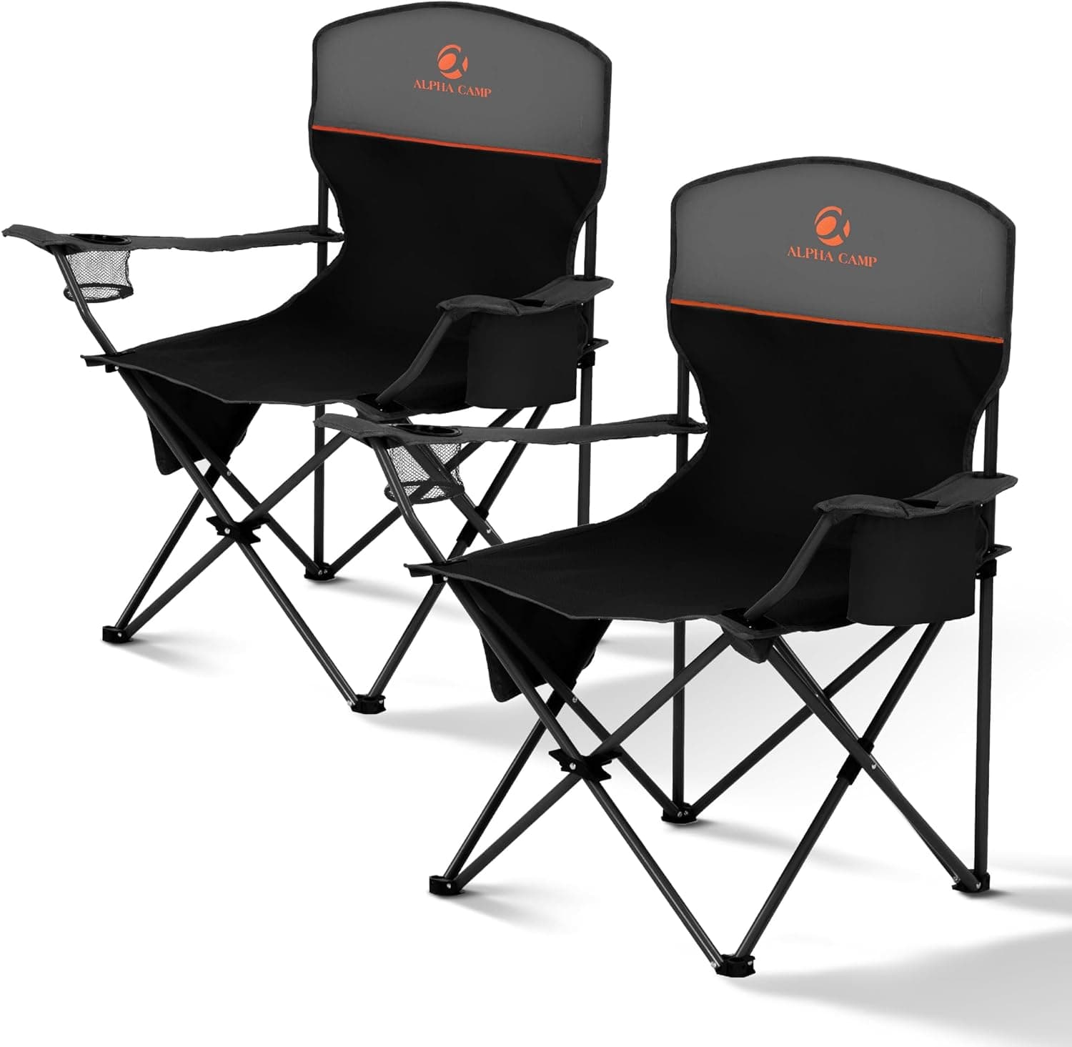ALPHA CAMP Folding Camping Chairs 2-Pack image 1