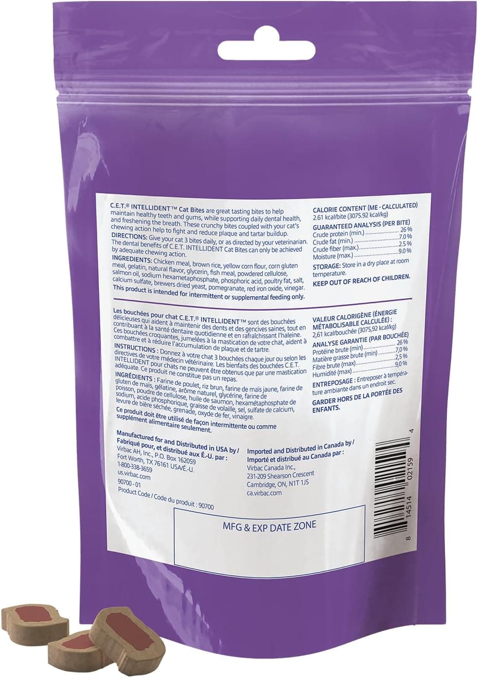 Virbac C.E.T. INTELLIDENT Cat Bites for Dental Care thumbnail 2