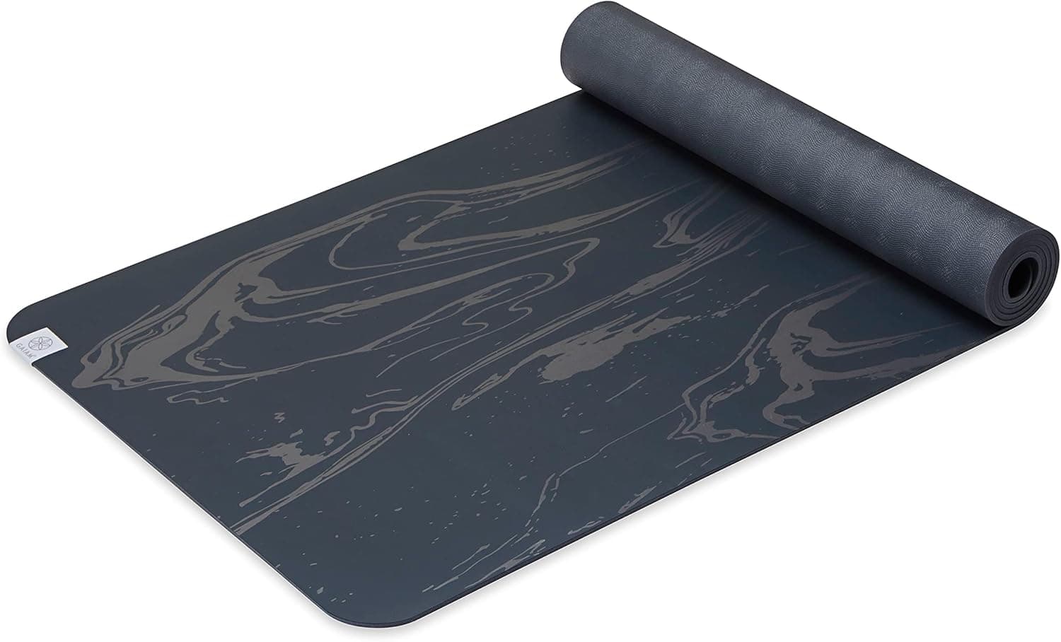 Gaiam Dry-Grip Yoga Mat - 5mm Thick Non-Slip Exercise &amp; Fitness Mat for Standard or Hot Yoga, Pilates and Floor Workouts - Cushioned Support, Non-Slip Coat - 68 x 24 Inches - Marbled : Sports &amp; Outdoors image 1