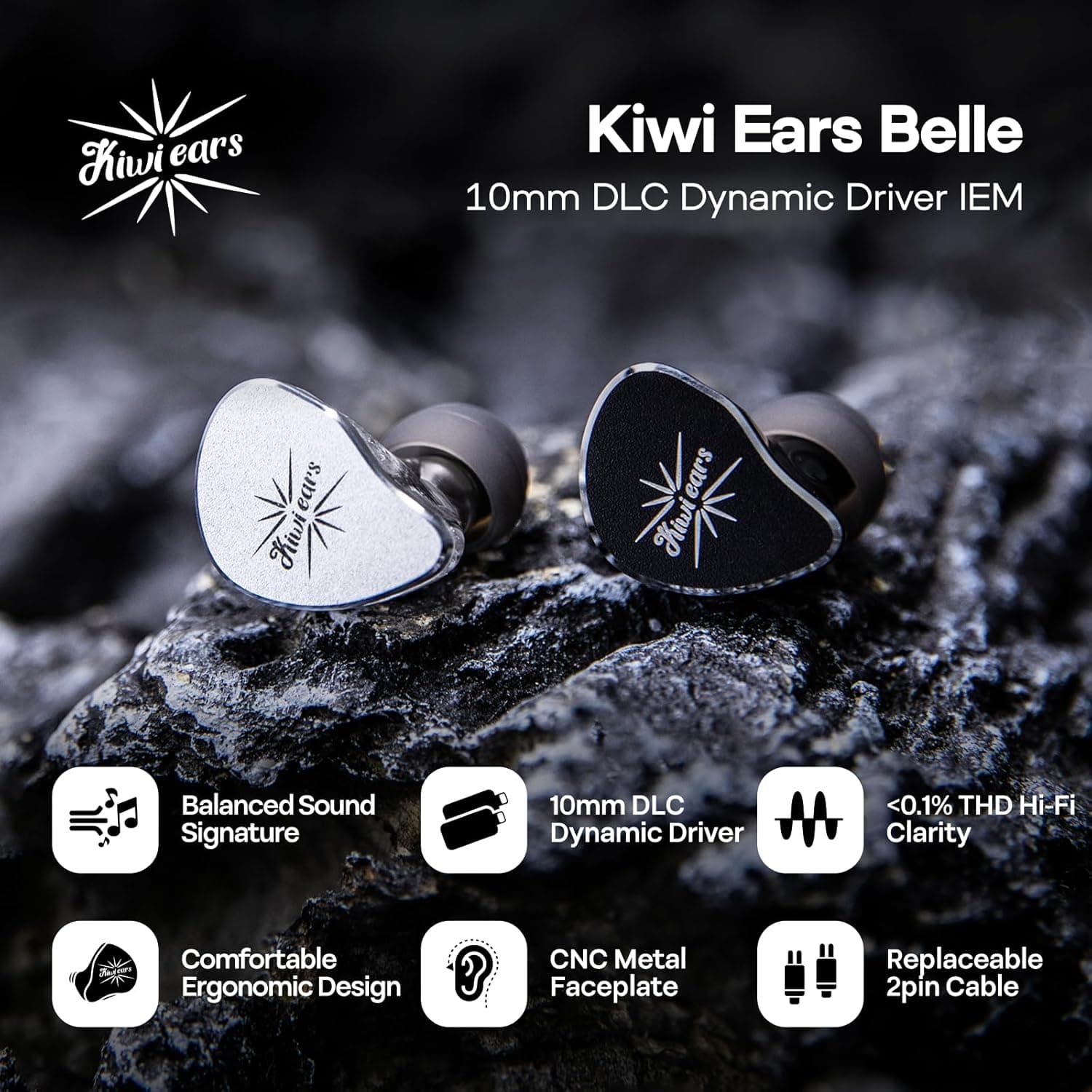 Linsoul Kiwi Ears Belle HiFi Wired Earbuds thumbnail 2