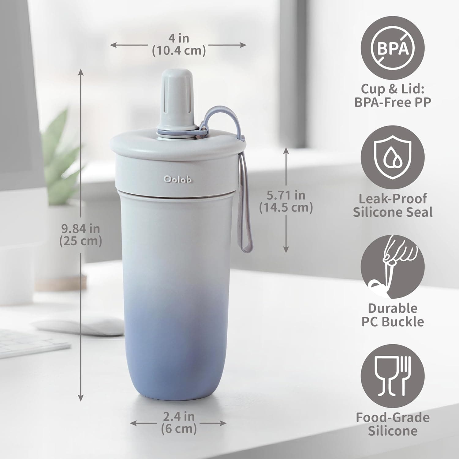 Oolab 800ml Bubble Tea Tumbler with Straw - Roasted Milk thumbnail 4