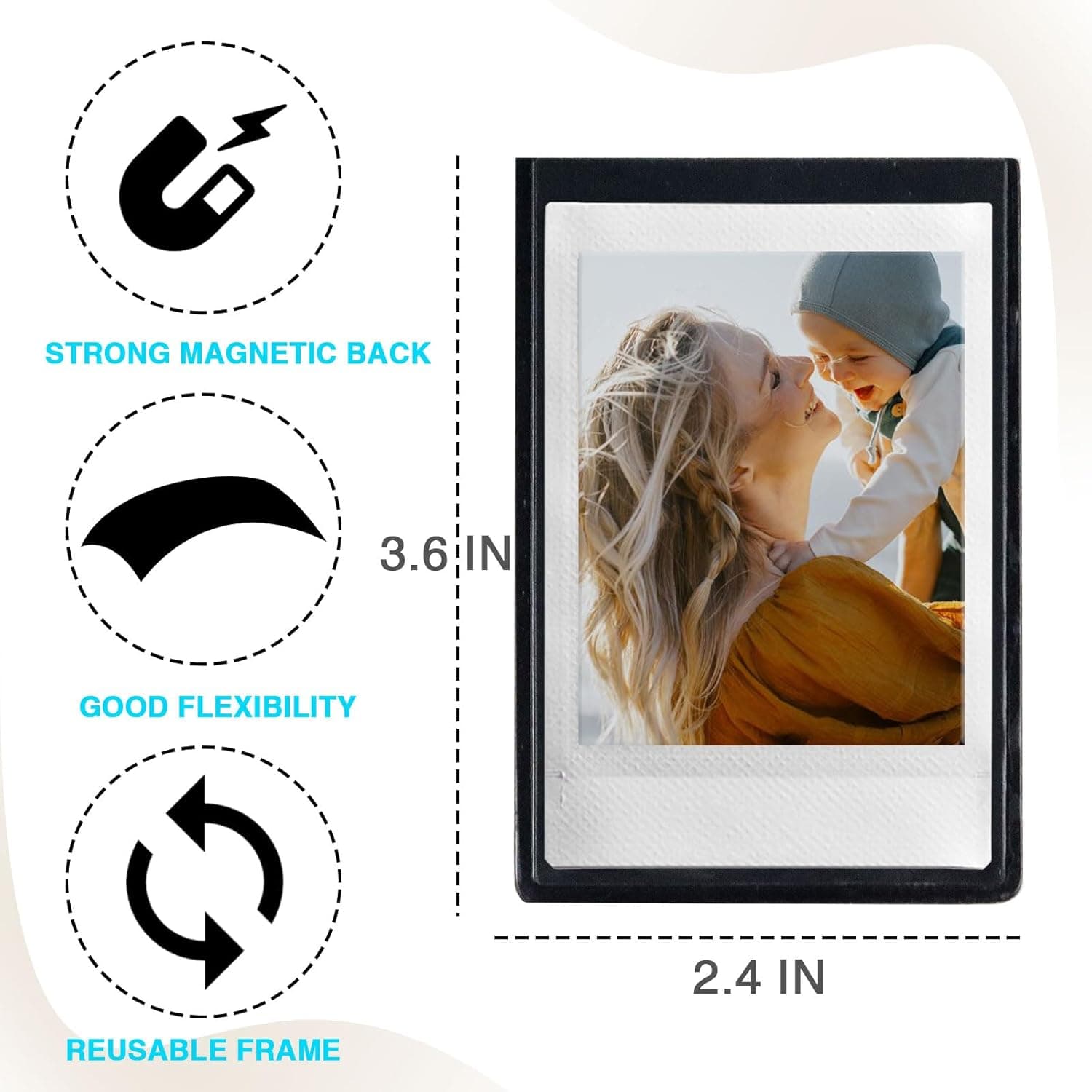 CAIYOULE 30 Pack Mini Magnetic Pocket Picture Frames thumbnail 2