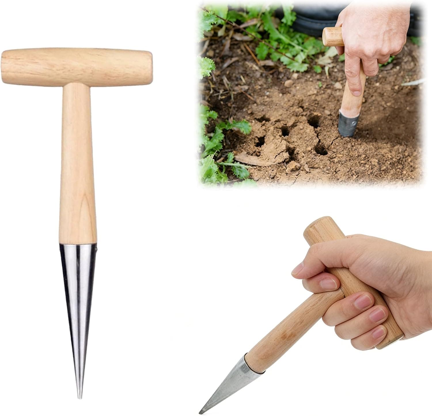 Plant Hole Digger for Planting, Garden Seed Dispenser, Bulb Planting Tool, Handheld Digger Garden Seed Planting Tool for Planting Tulip Daffodil Saffron Vegetable Seeds (1pcs) : Patio, Lawn &amp; Garden — Spring Gift Ideas gift idea
