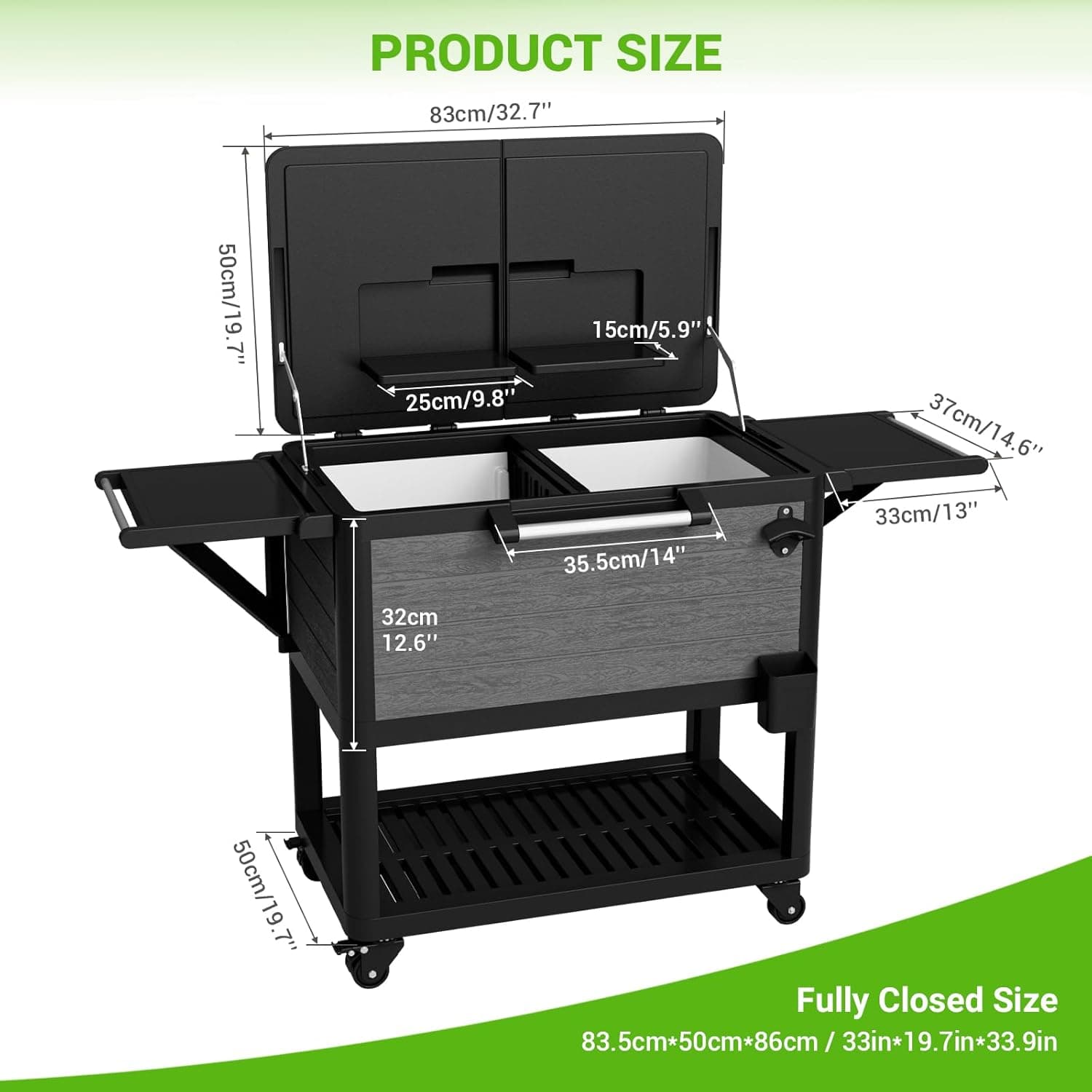 104 Quart Rolling Ice Chest with Wheels thumbnail 5