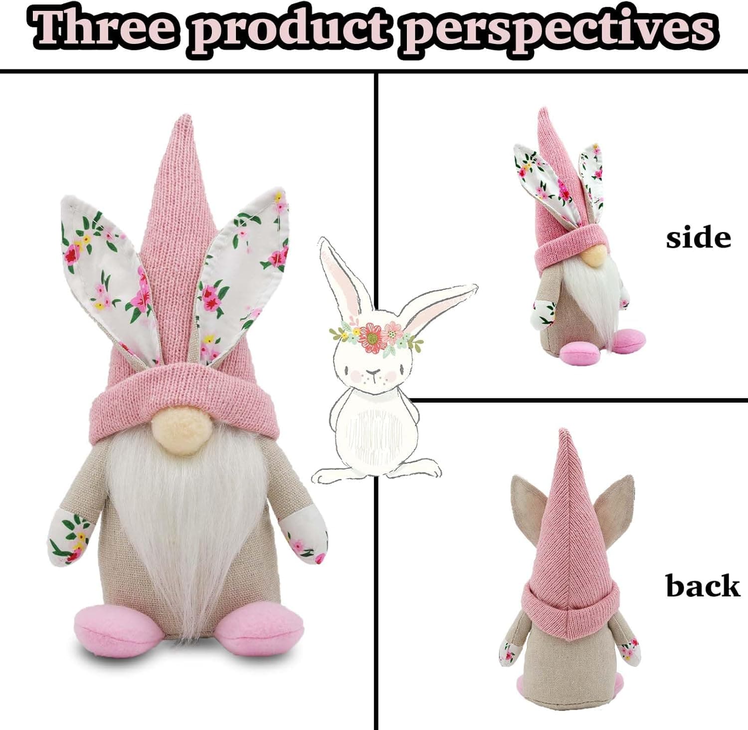 Easter Gnomes Plush Decorations - Set of 2 Swedish Tomte Elf Dolls thumbnail 3