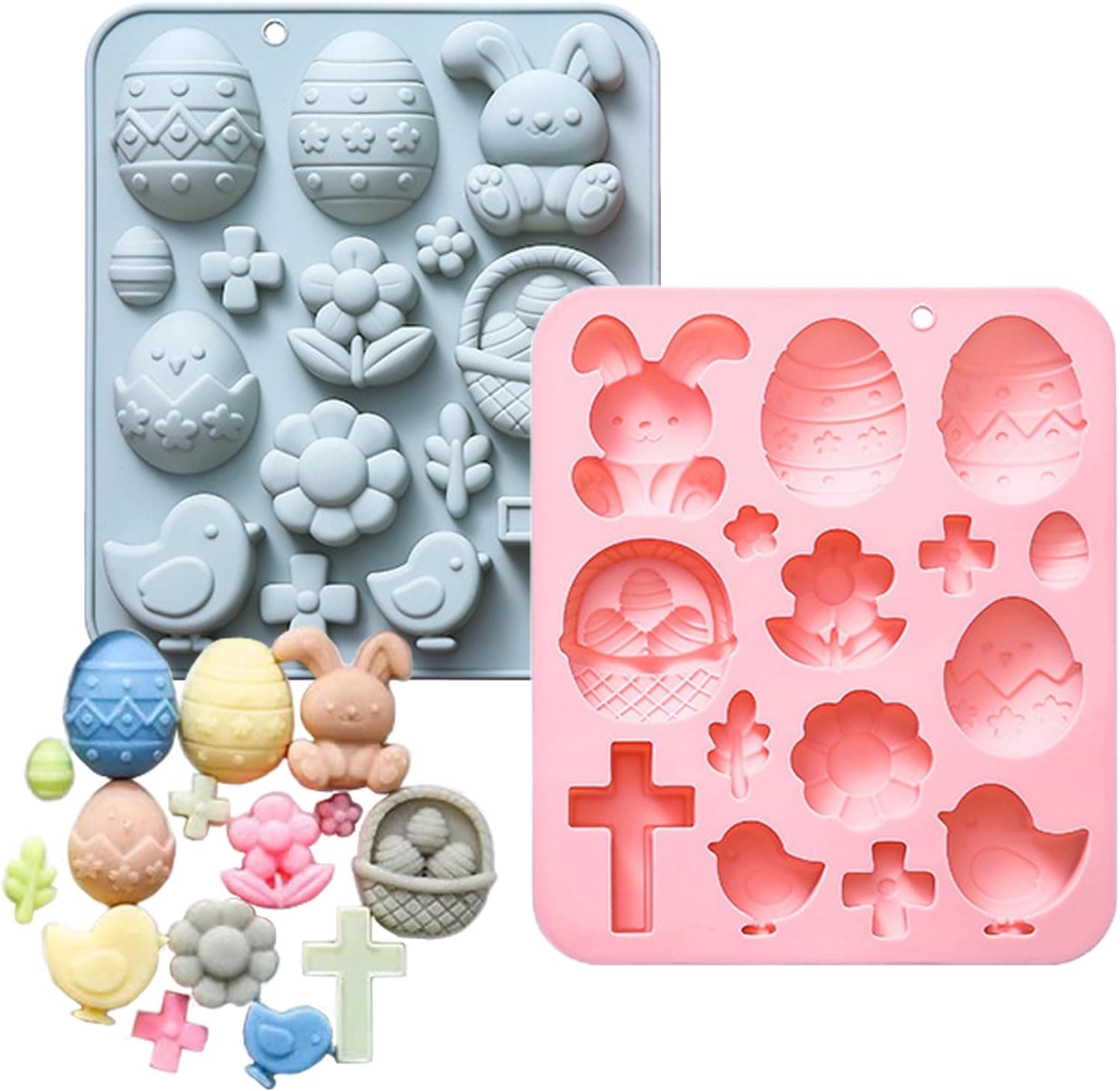 Easter Bunny Egg Chocolate Mold Set - 2 Pack image 1