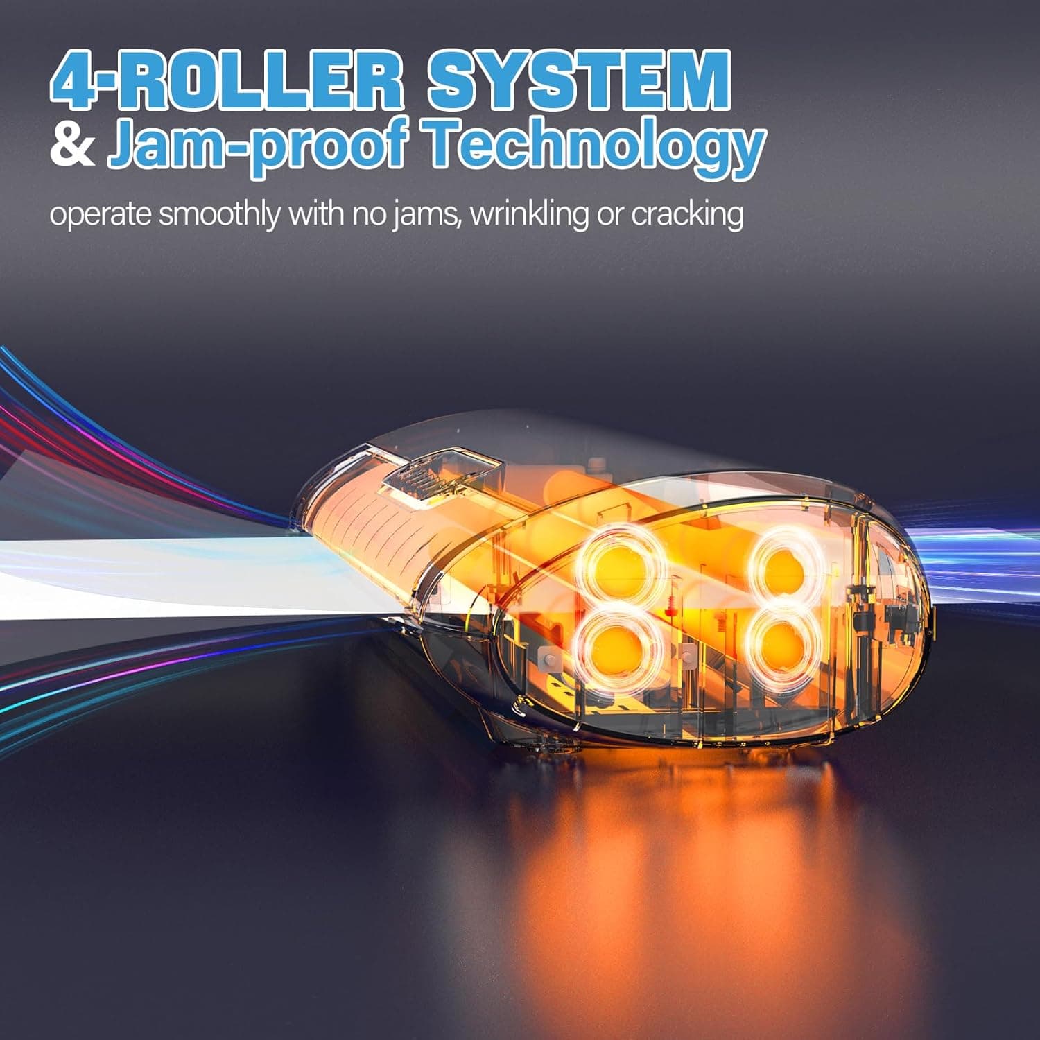 3-10 Mil Commercial Laminator Machine with Laminating Sheets, 4-Roller Jam-Free Thermal Laminator Machine 11x17, Fast Warm-up 13 Inch Laminating Machine, Hot Lamination Machine for Office School Home : Office Products thumbnail 3