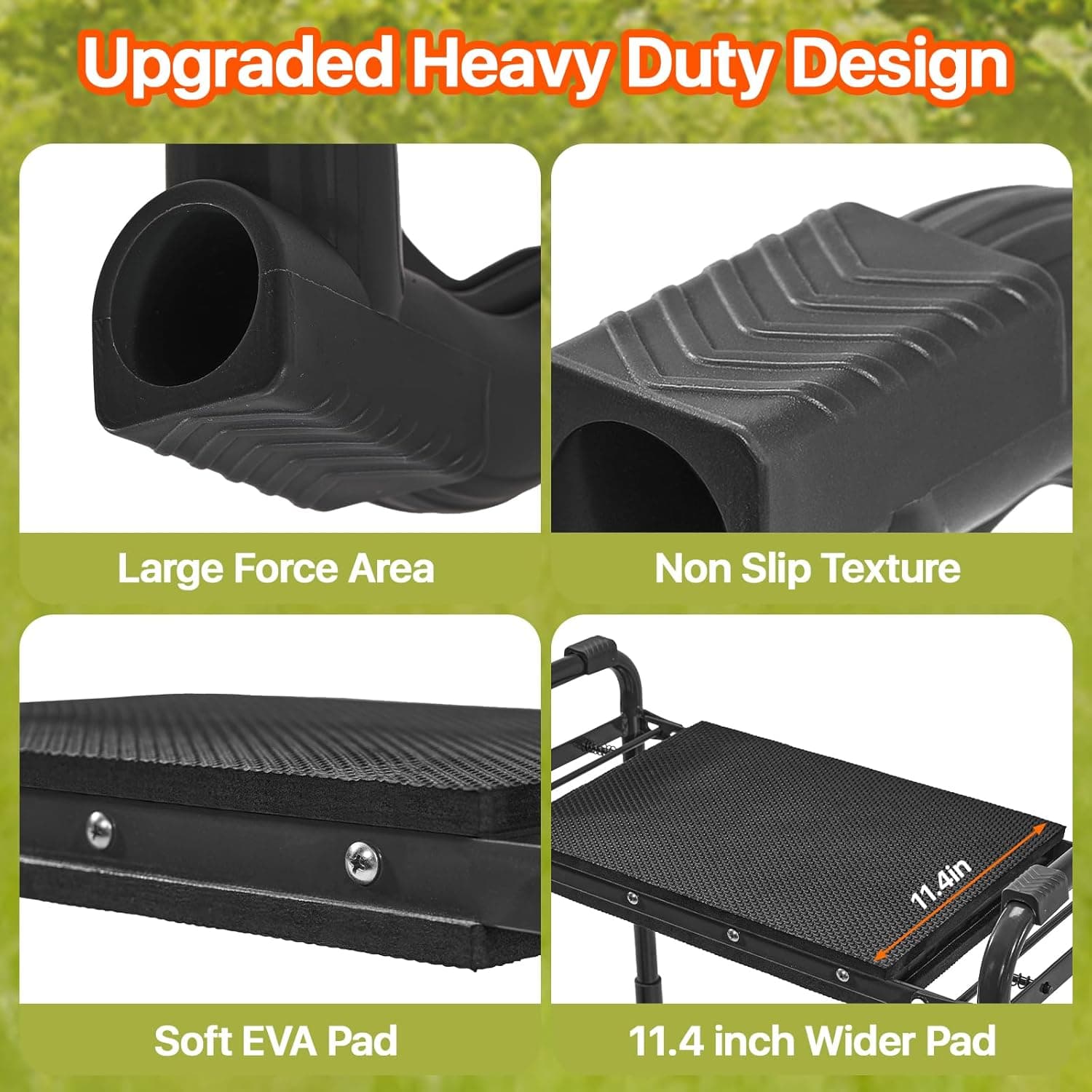 Poraise Garden Kneeler and Seat Heavy Duty, Wider and Thicker Kneeling Pad for Foldable Gardening Stool with 2 Tool Pouches, Gardening Gifts Tools for Women Mom Men Seniors : Patio, Lawn &amp; Garden thumbnail 5