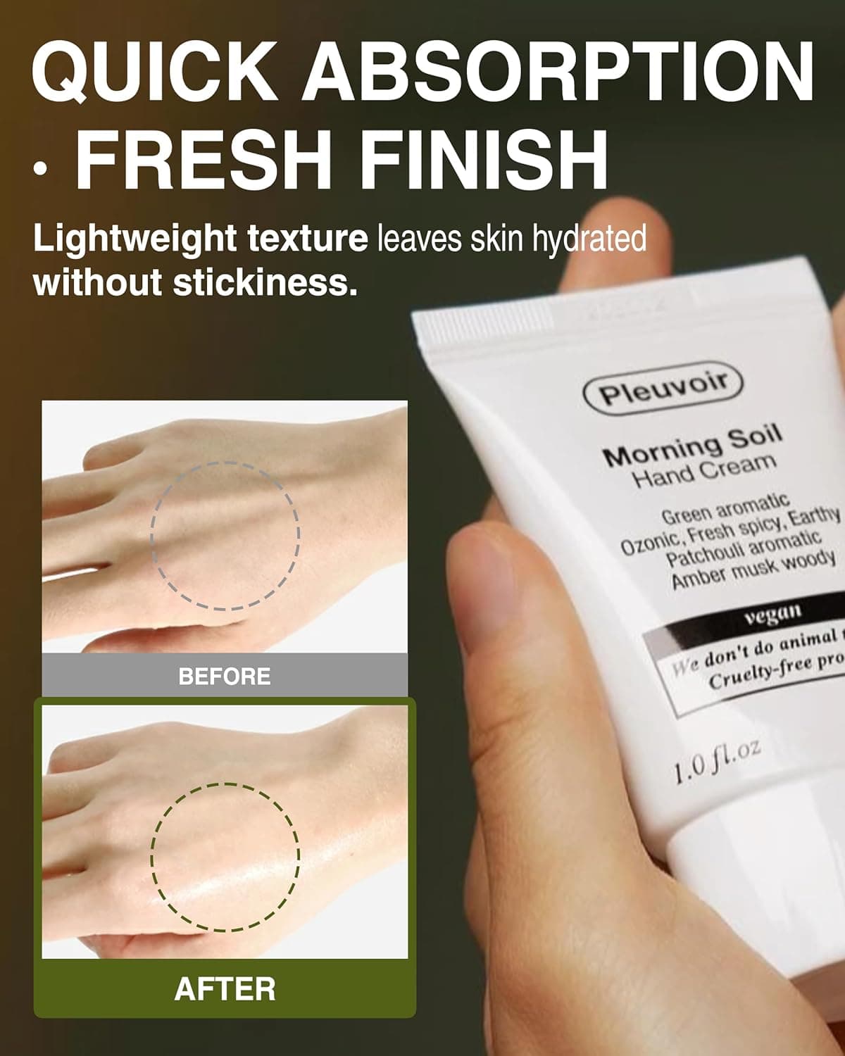 Pleuvoir Hinoki Leather Perfume Hand Cream -French MANE × Japanese Cypress (Cedar &amp; Musk), Non-Sticky, Phone-Ready, Travel Size, Moisturizing with Shea Butter, Hyaluronic Acid and Jojoba Oil - 1oz : Beauty &amp; Personal Care thumbnail 5