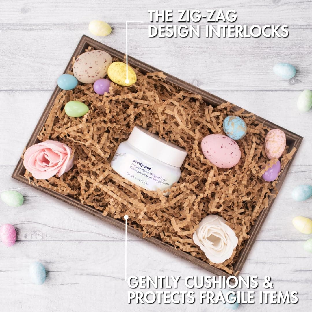 MagicWater Crinkle Cut Paper for Gift Baskets - 10 lb Kraft thumbnail 4