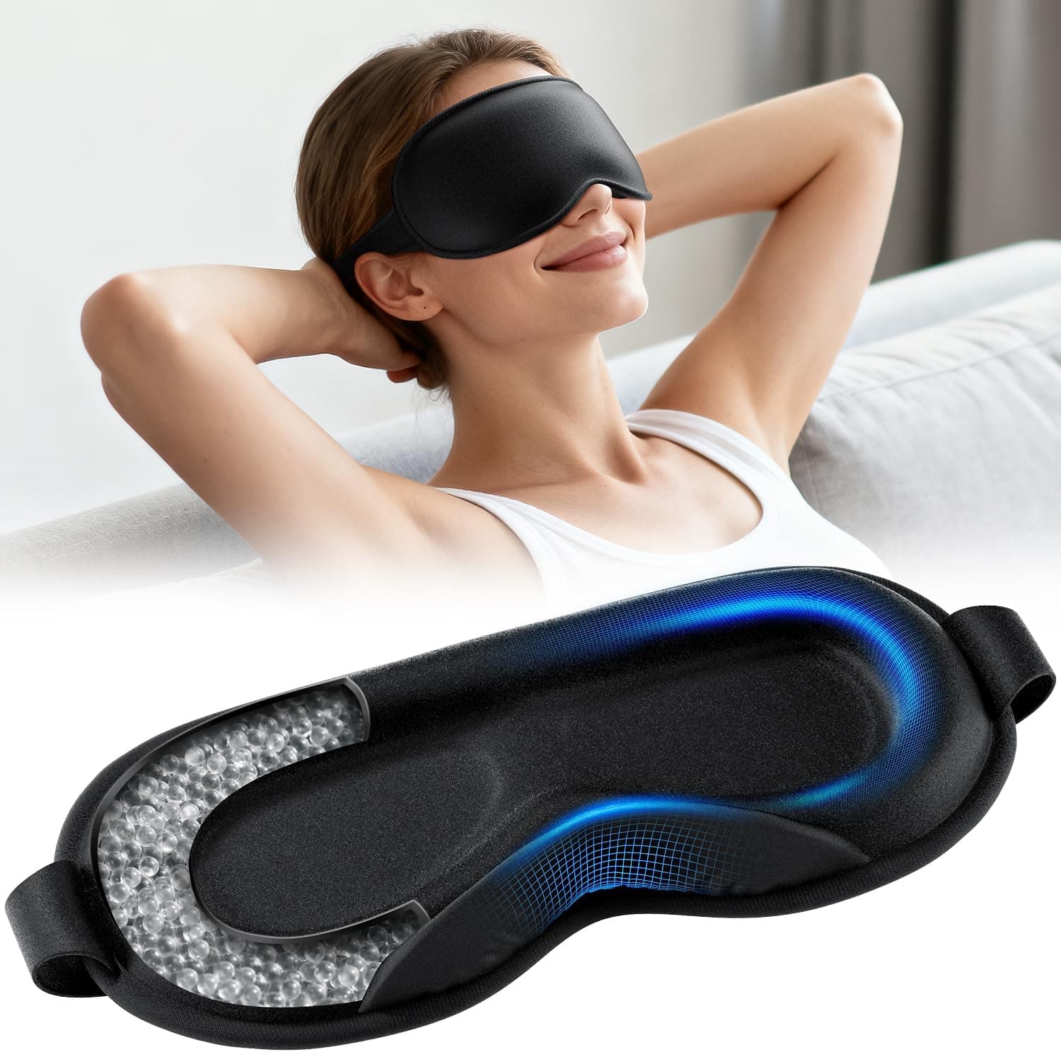 Weighted 3D Contoured Sleep Mask image 1