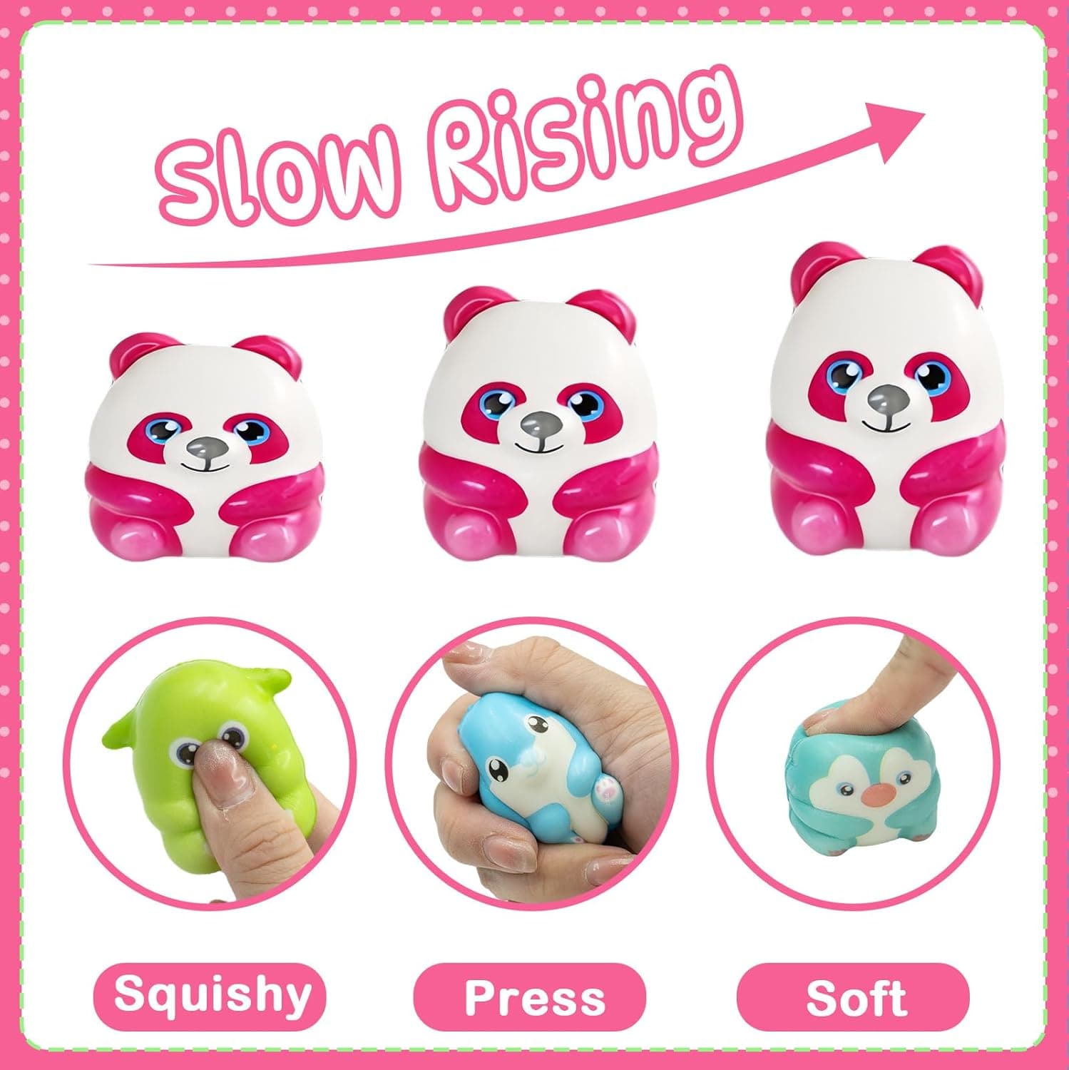 ZICZLI 24 Pack Easter Eggs Filled Slow Squishy Toys, Mini Animal Squishy Egg Fillers for Kids Easter Egg Hunt Filling Treats Classroom Prizes Basket Stuffers Easter Party Favors : Toys &amp; Games thumbnail 3