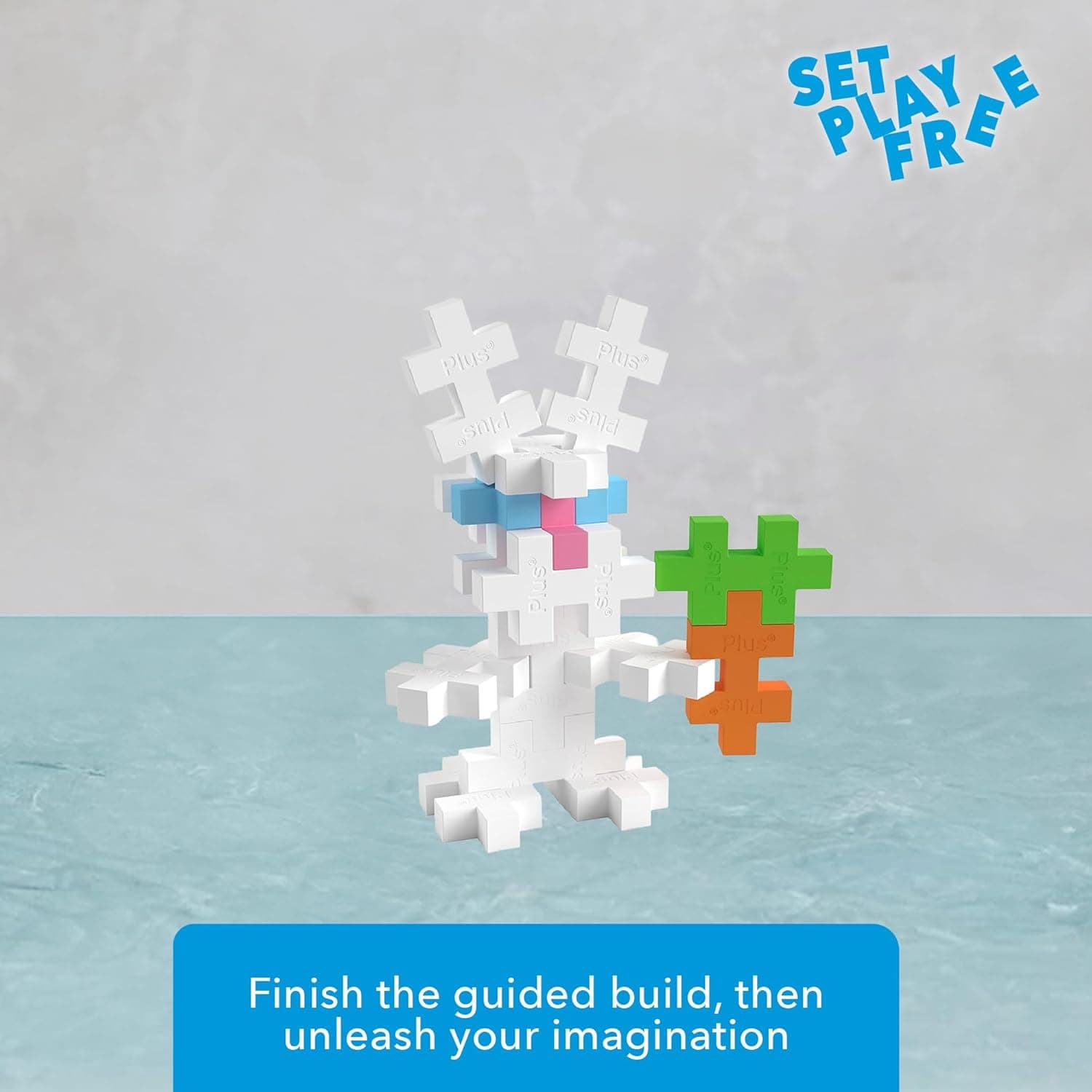 PLUS PLUS Big - 15 Piece Easter Bunny Tube thumbnail 4